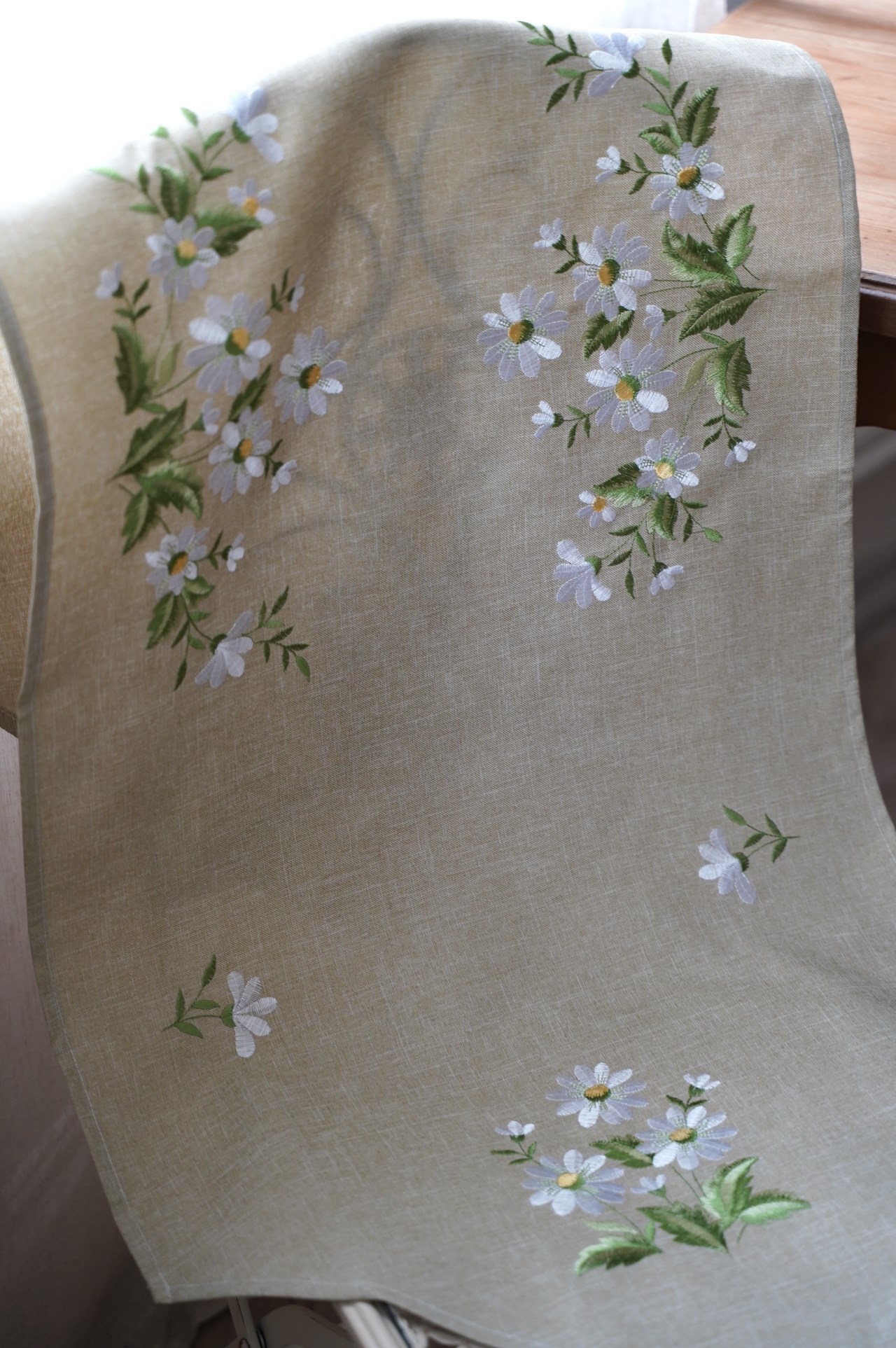 {ROLANDE.D}∞刺繡菊花桌旗 50x150cm