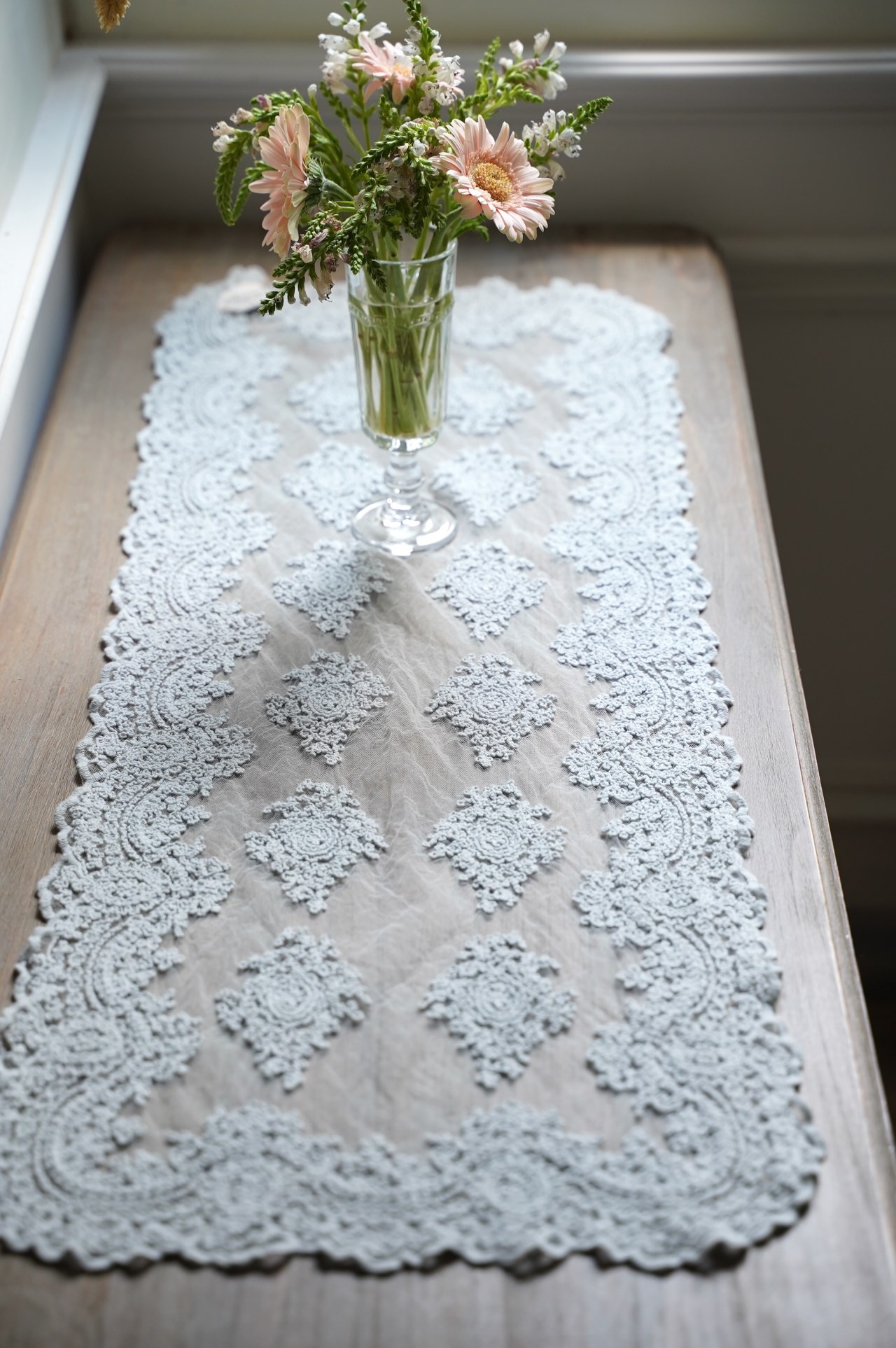 { CHEZ MOI }∞Luxury 蕾絲桌旗 40x90cm (兩色)