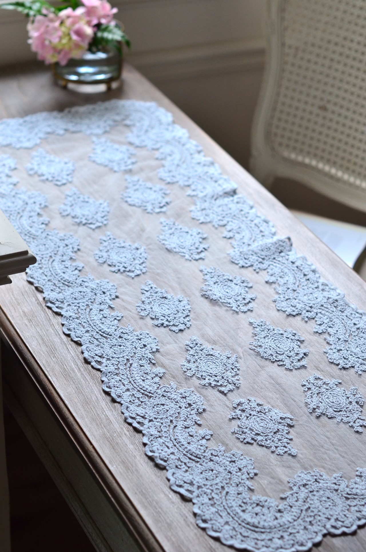 { CHEZ MOI }∞Luxury 蕾絲桌旗 40x90cm (兩色)