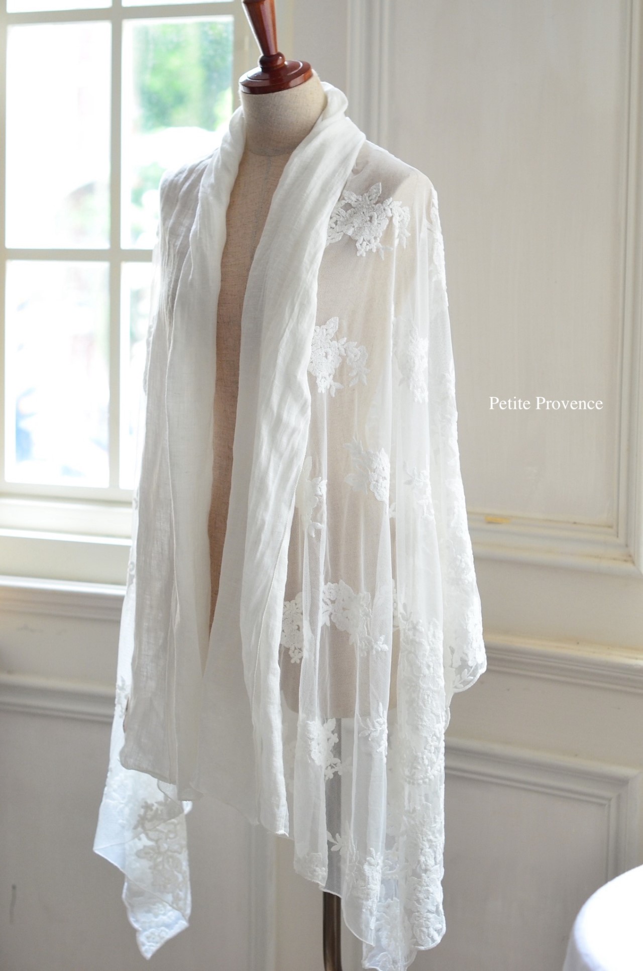 { Chez moi }∞ Chiara 亞麻蕾絲圍巾 (5色)