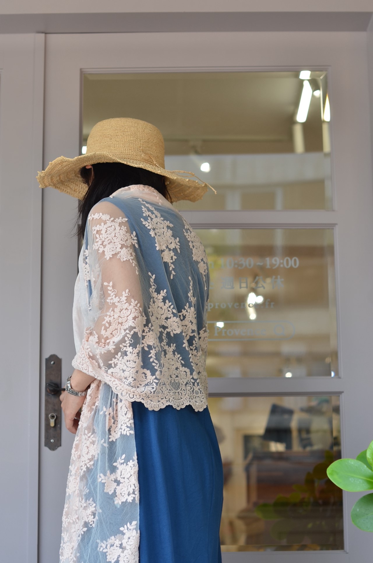 { Chez moi }∞ Provenza亞麻蕾絲圍巾 (4色)