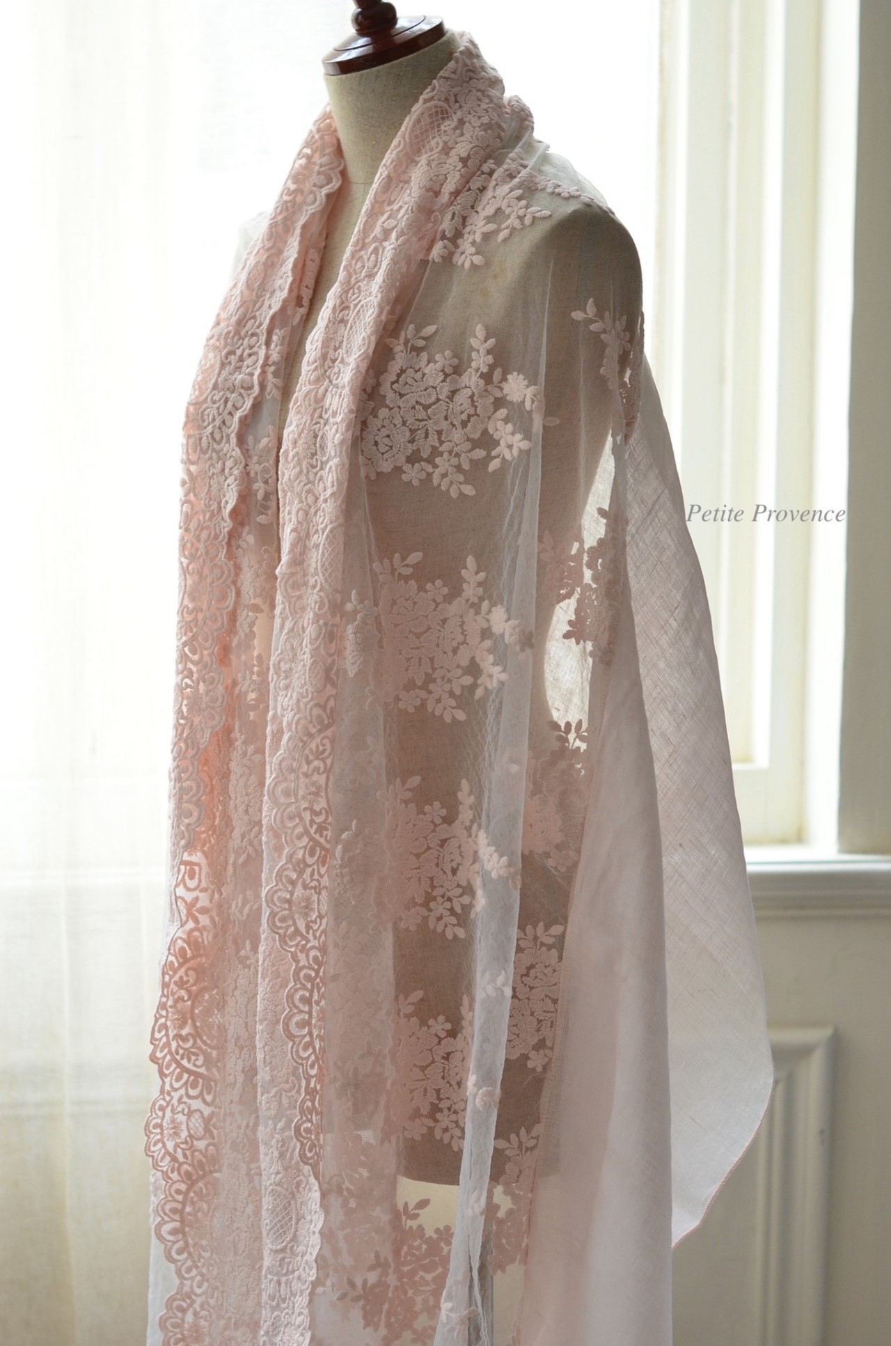 { Chez moi }∞ Provenza亞麻蕾絲圍巾 (4色)