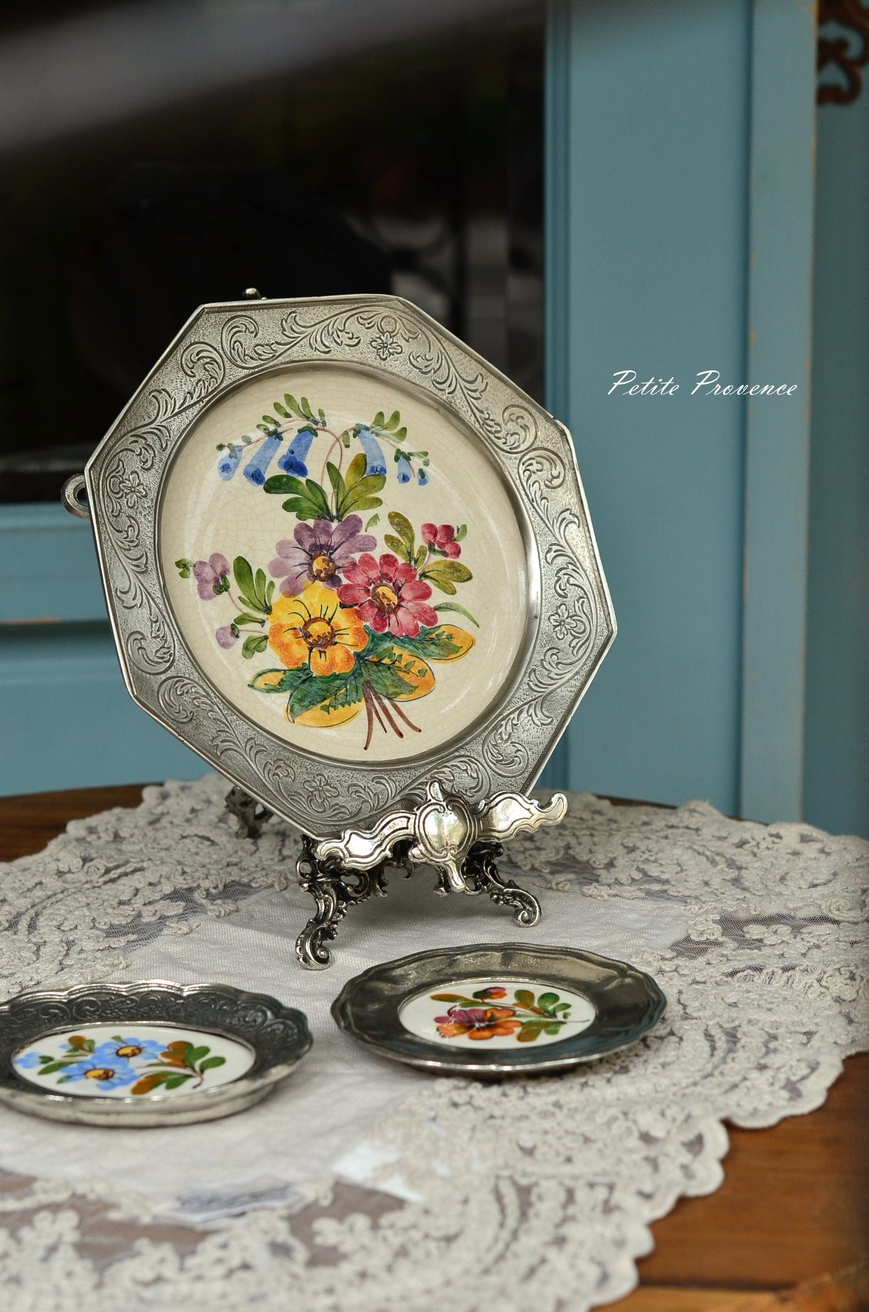 { Valpeltro } 義大利錫器∞花卉展示盤