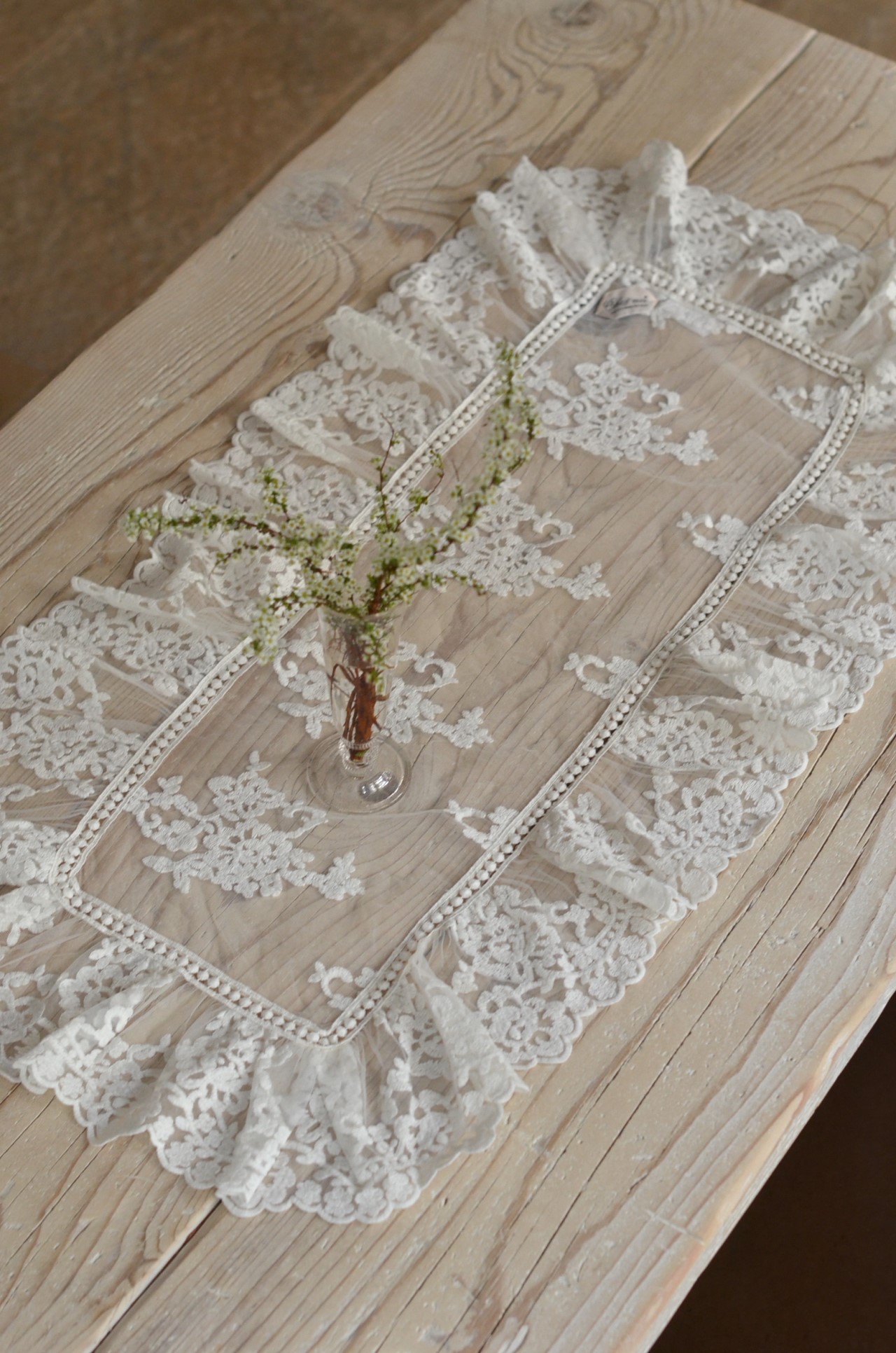 {Chez moi} Volant 蕾絲巾 46x90cm