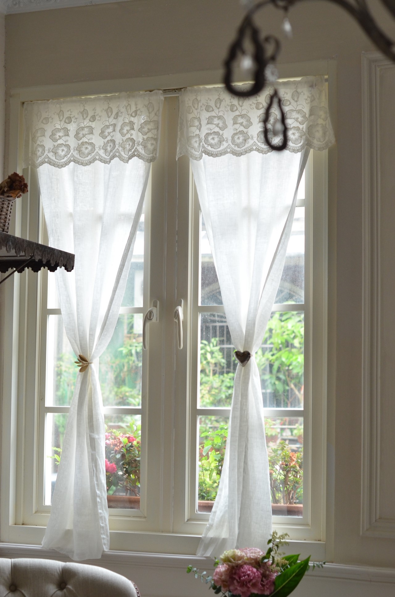 { CHEZ MOI } ∞Pizzo retro 亞麻掛簾 60x160cm (兩色)