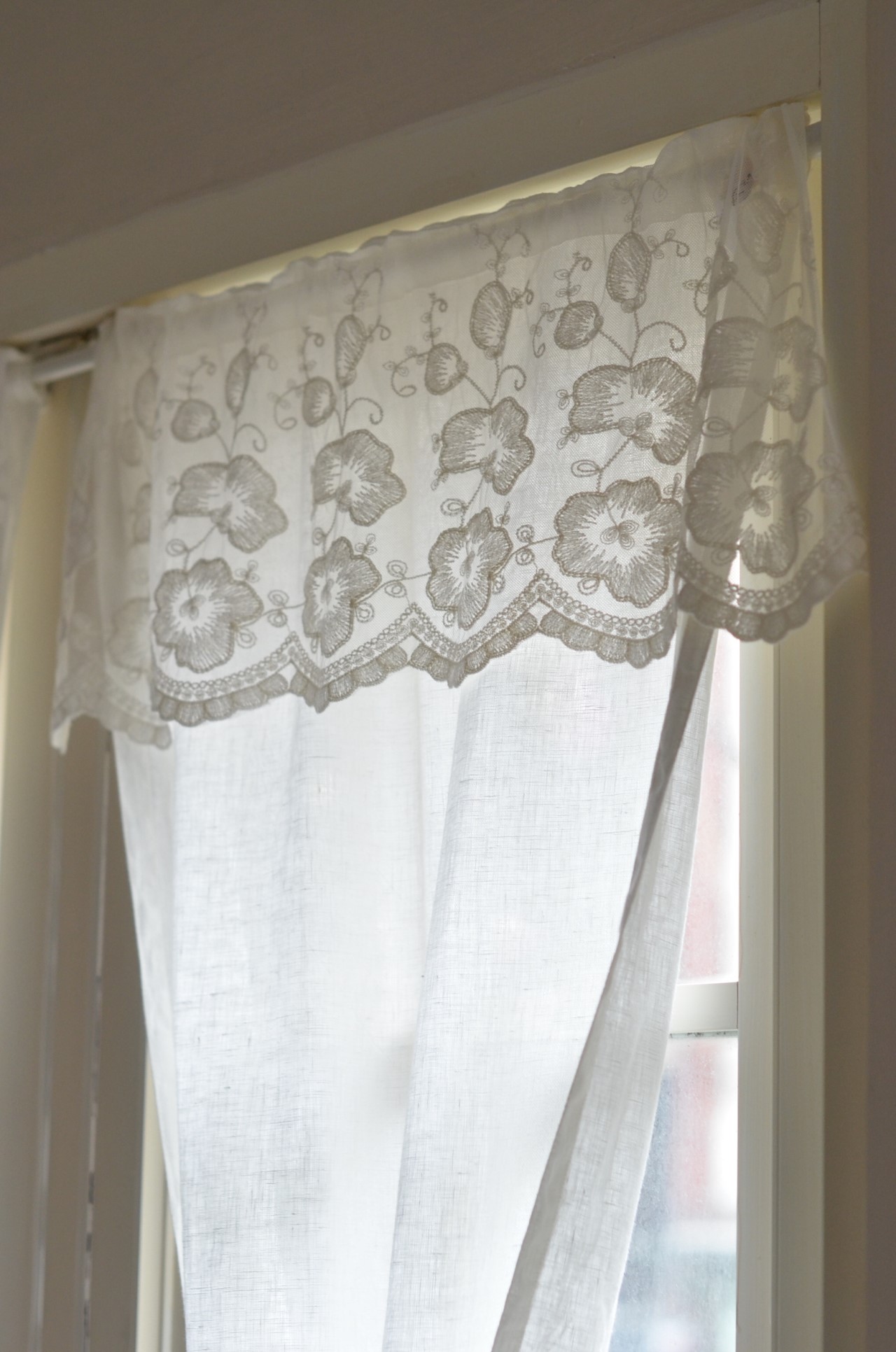 { CHEZ MOI } ∞Pizzo retro 亞麻掛簾 60x160cm (兩色)