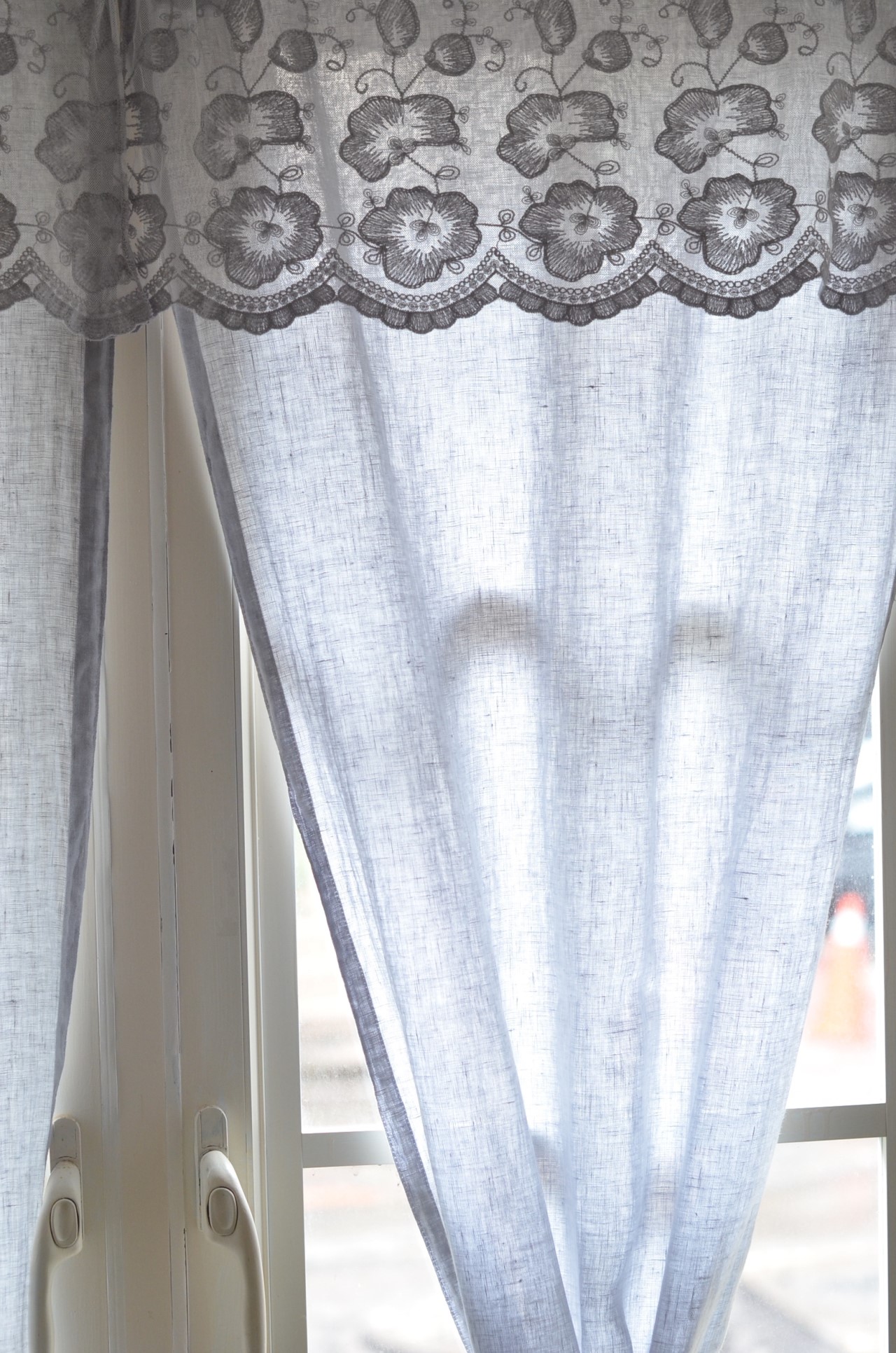 { CHEZ MOI } ∞Pizzo retro 亞麻掛簾 60x160cm (兩色)