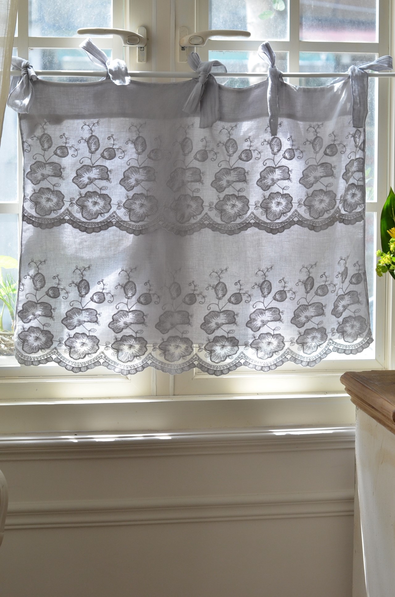 { CHEZ MOI } ∞Pizzo retro 亞麻掛簾∞70x55cm (兩色)