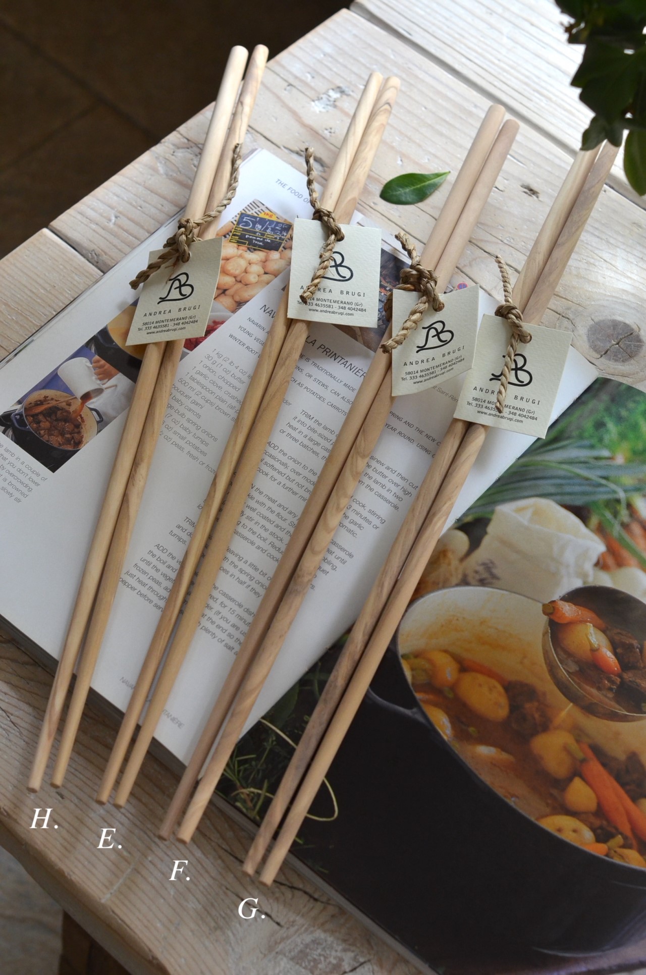 { Andrea Brugi }∞ 橄欖木 料理筷 (8款) 