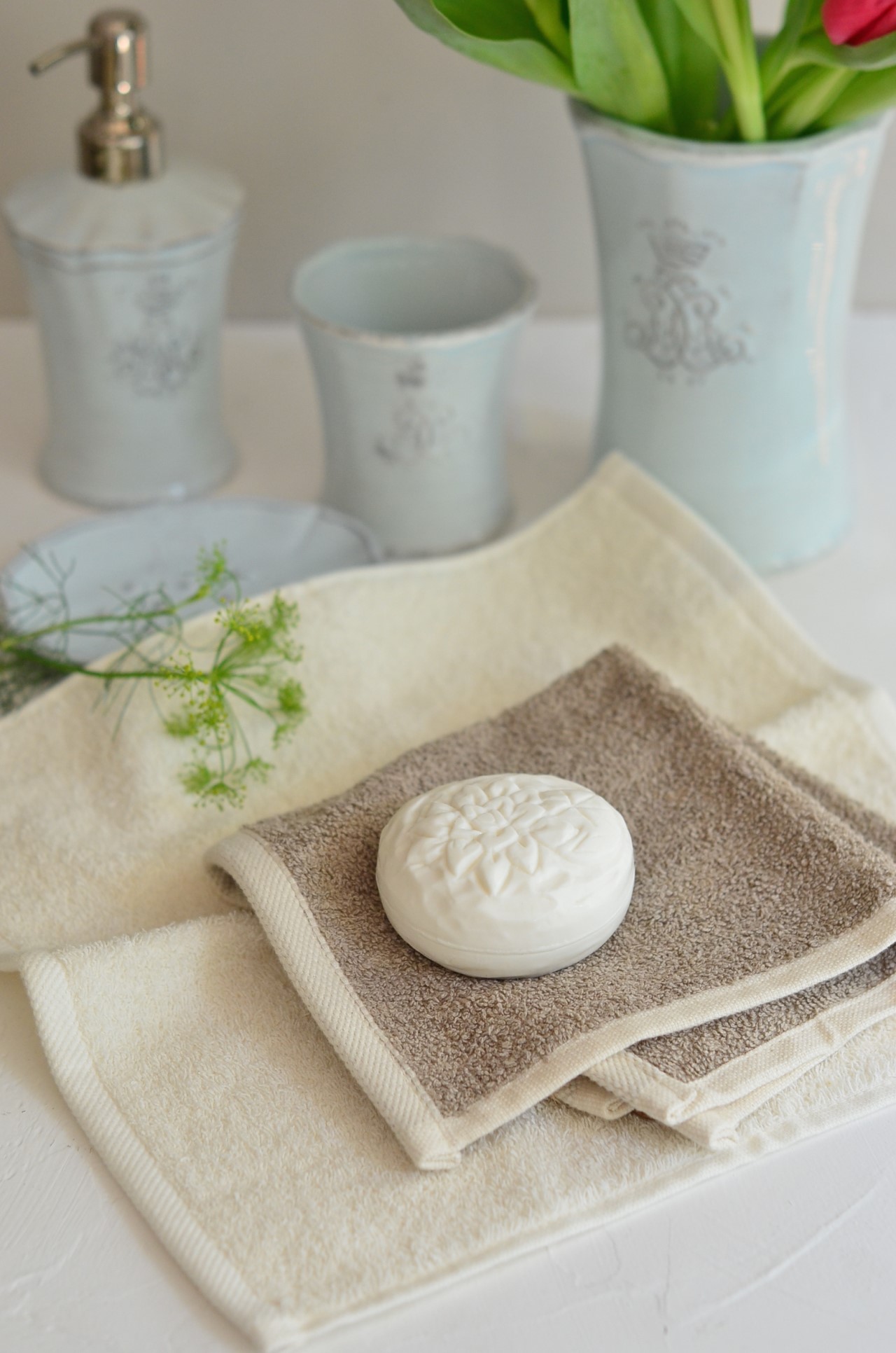 {LIBECO}∞ Baden亞麻毛巾 30x30cm白色