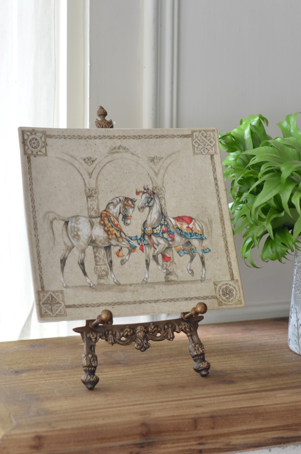 { Gienfrance }∞CHEVAUX DU VENT 方盤∞ 29.5x26.5cm