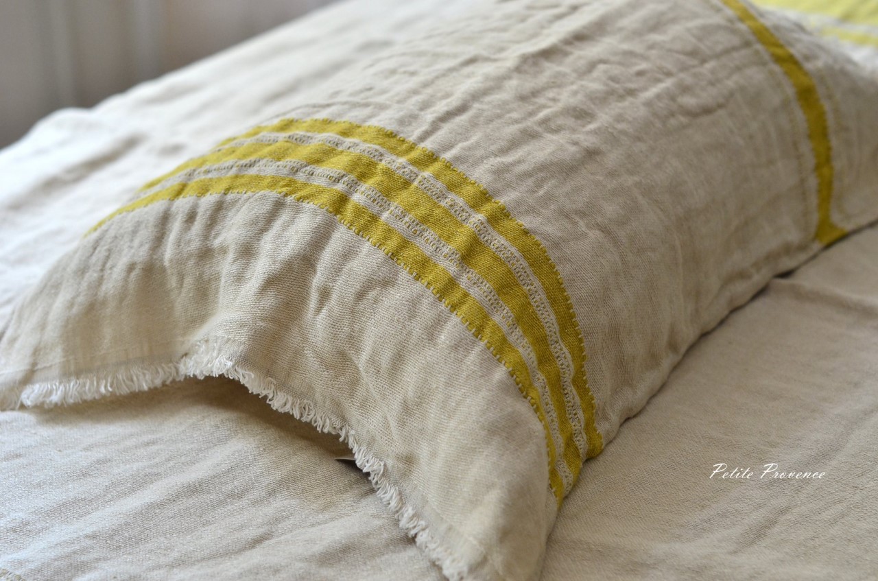 {LIBECO}∞ MUSTARD STRIPE 亞麻巾 55x65cm 