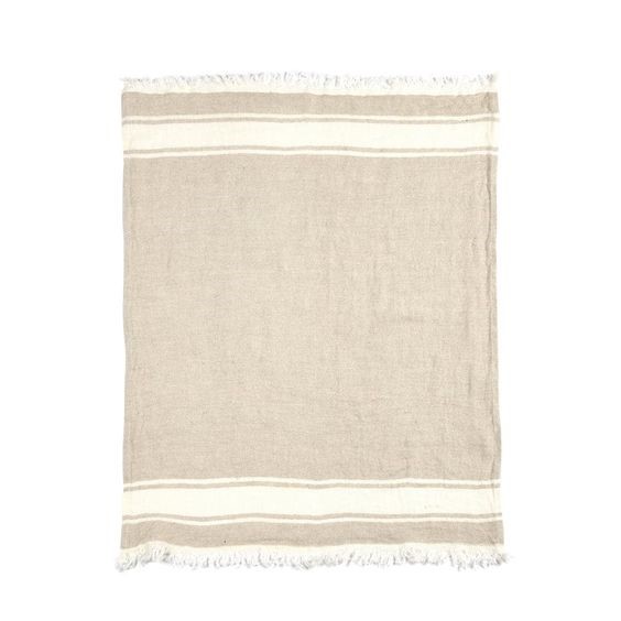 {LIBECO}∞ FLAX STRIPE  亞麻萬用毯 110x180cm