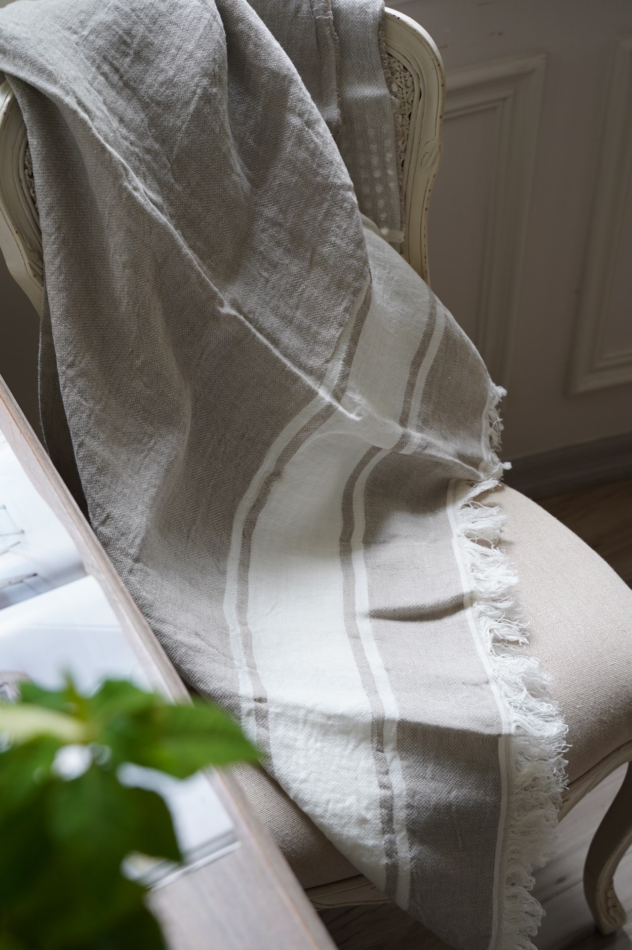 {LIBECO}∞ FLAX STRIPE  亞麻萬用毯 110x180cm