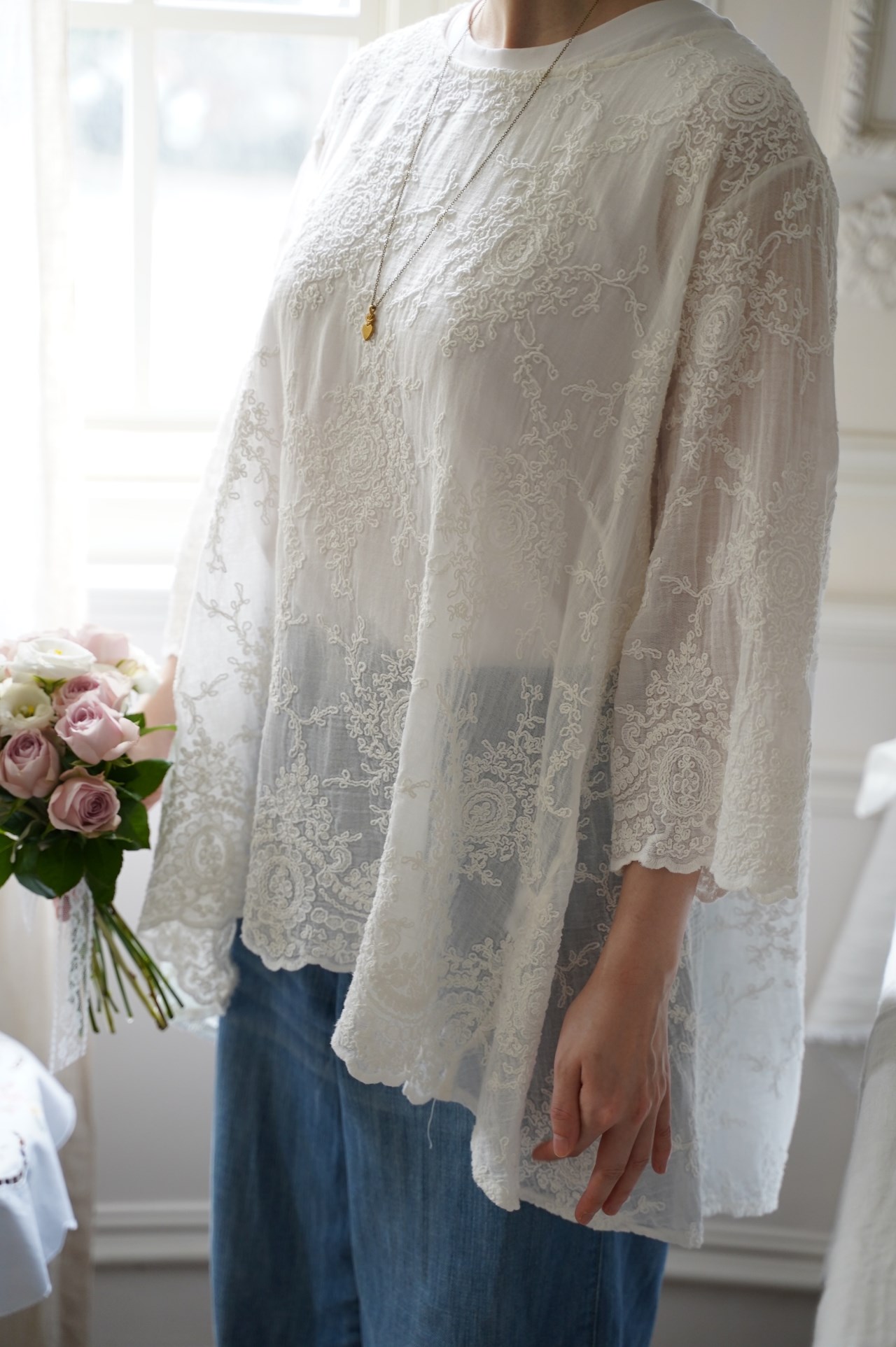 { CHEZ MOI }∞ Blouse 蕾絲罩衫/上衣 (3色)
