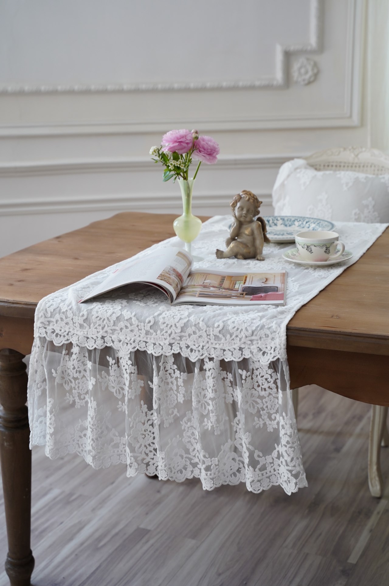 { Chez moi } Flora 桌旗 50x160cm(兩色）