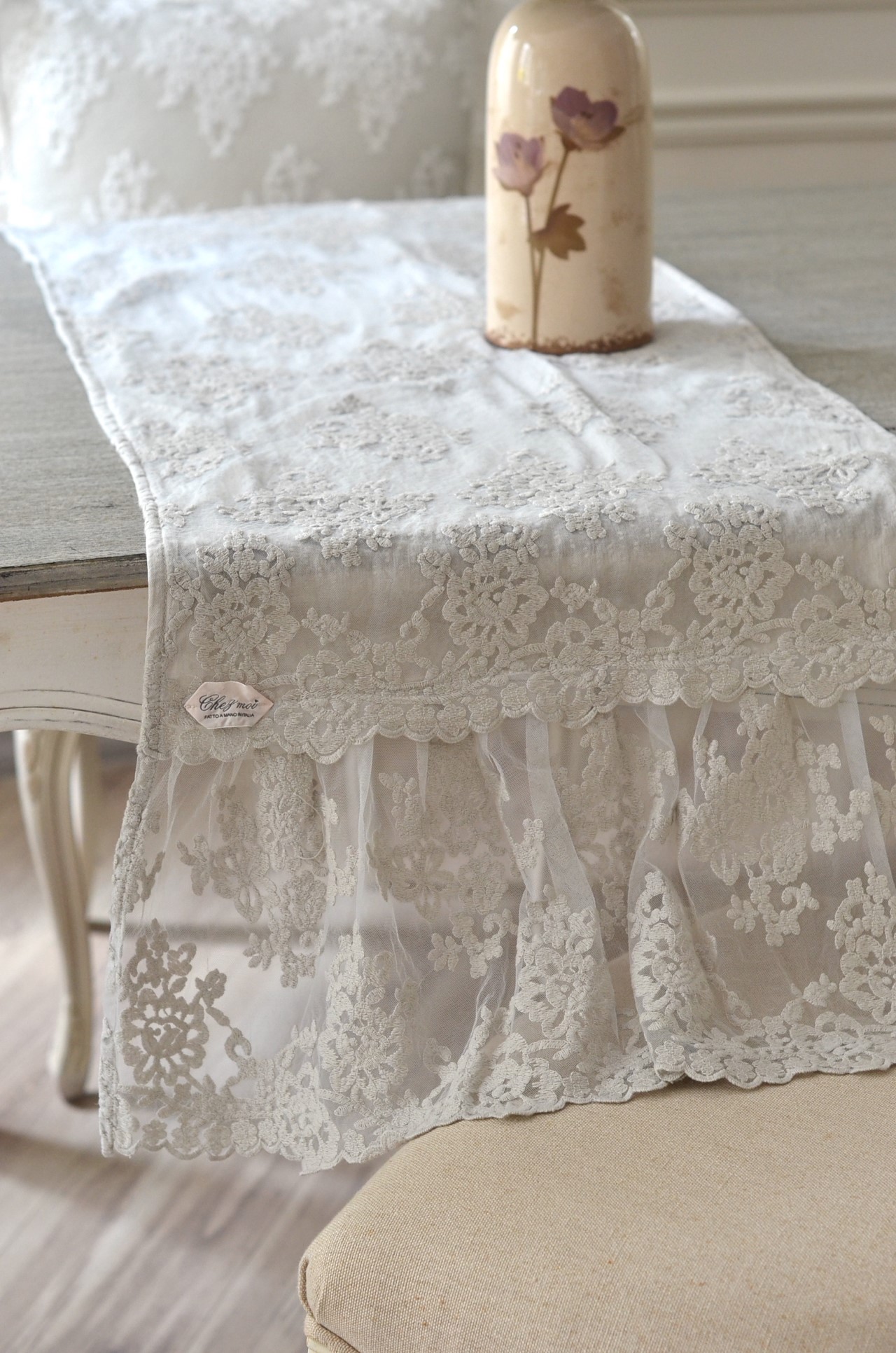 { Chez moi } Flora 桌旗 50x160cm(兩色）