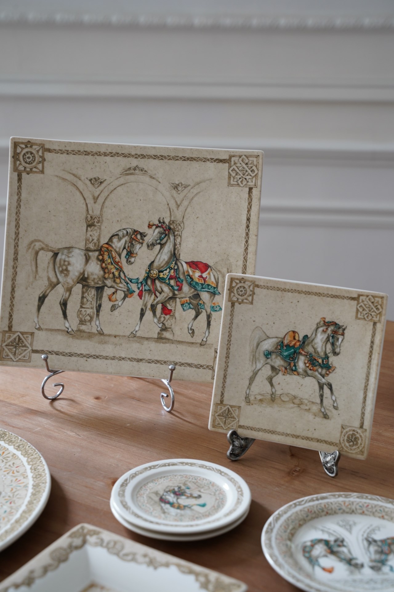 { Gienfrance }∞ CHEVAUX DU VENT 方餐盤 17x17cm