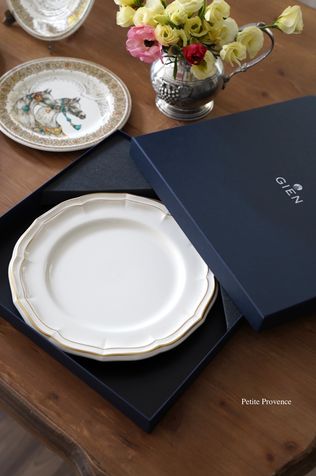 { Gienfrance }∞ FILET 手繪18K金 餐盤 26cm 