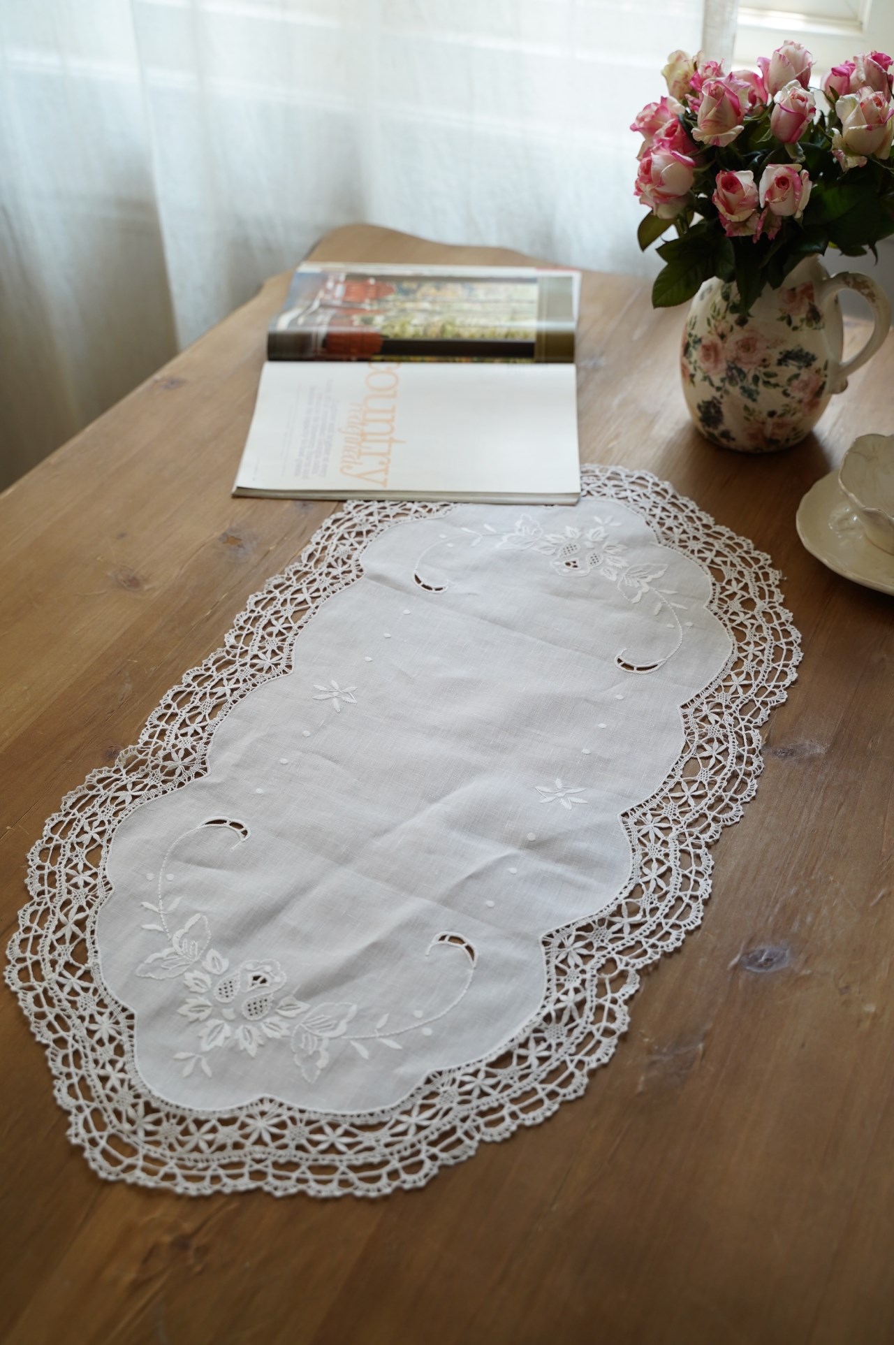 {ROLANDE.D} ∞ 橢圓蕾絲巾 40x75cm