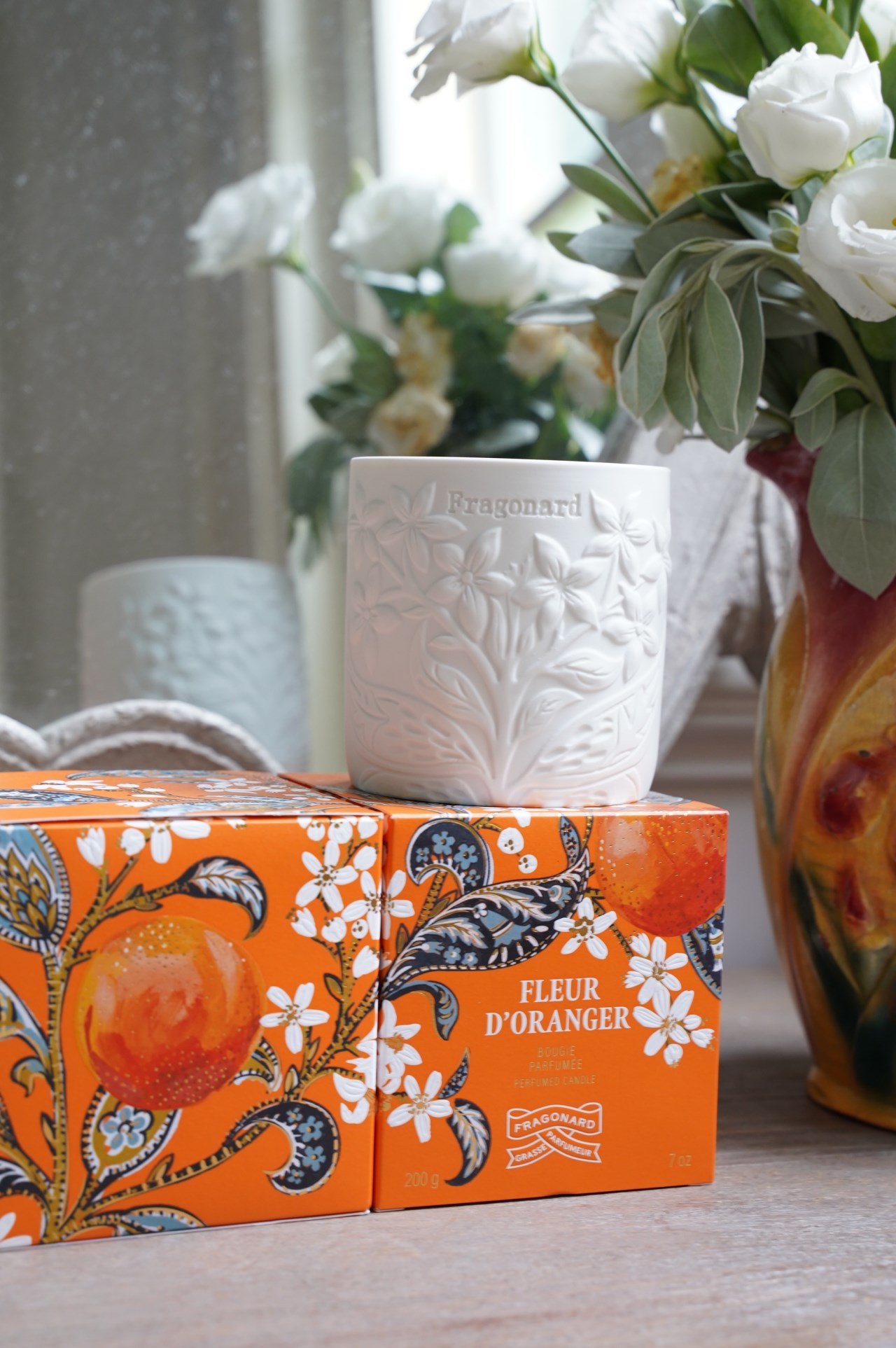 { Fragonard} ∞Fleur d'Oranger∞ 橙花白瓷香氛蠟燭  