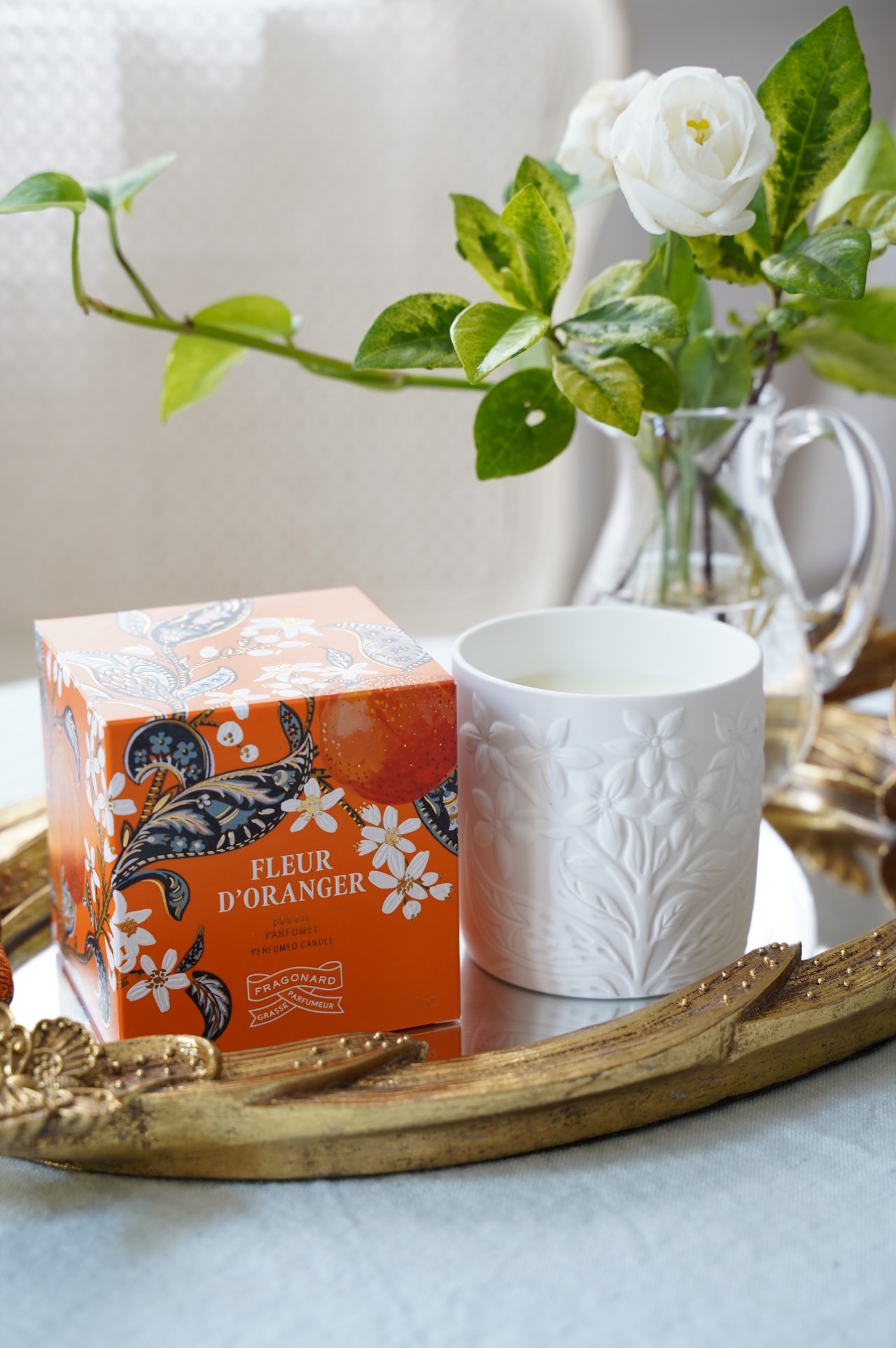 { Fragonard} ∞Fleur d'Oranger∞ 橙花白瓷香氛蠟燭  