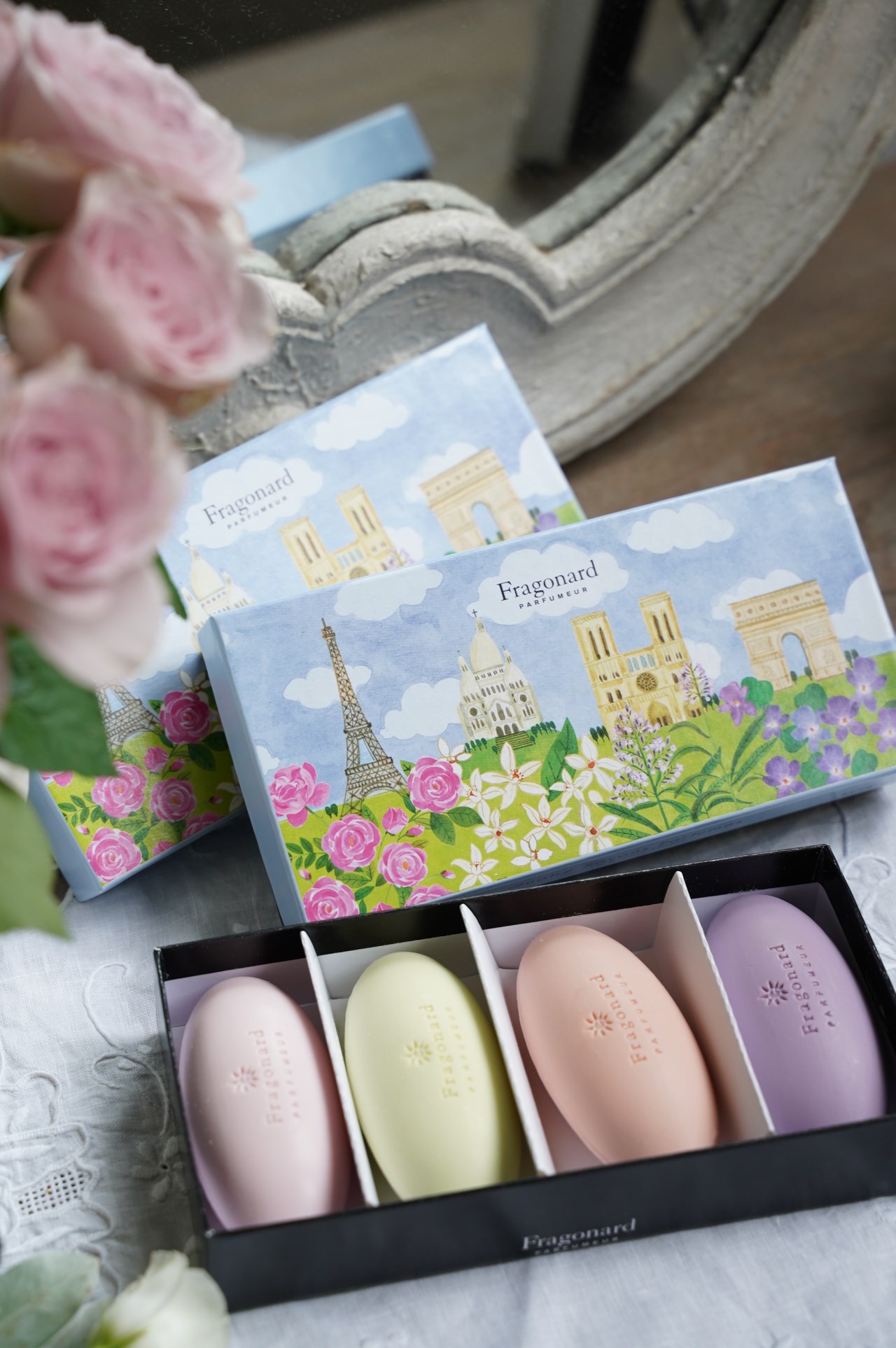 { Fragonard } ∞ PARIS  ∞巴黎花園 精油皂4入組