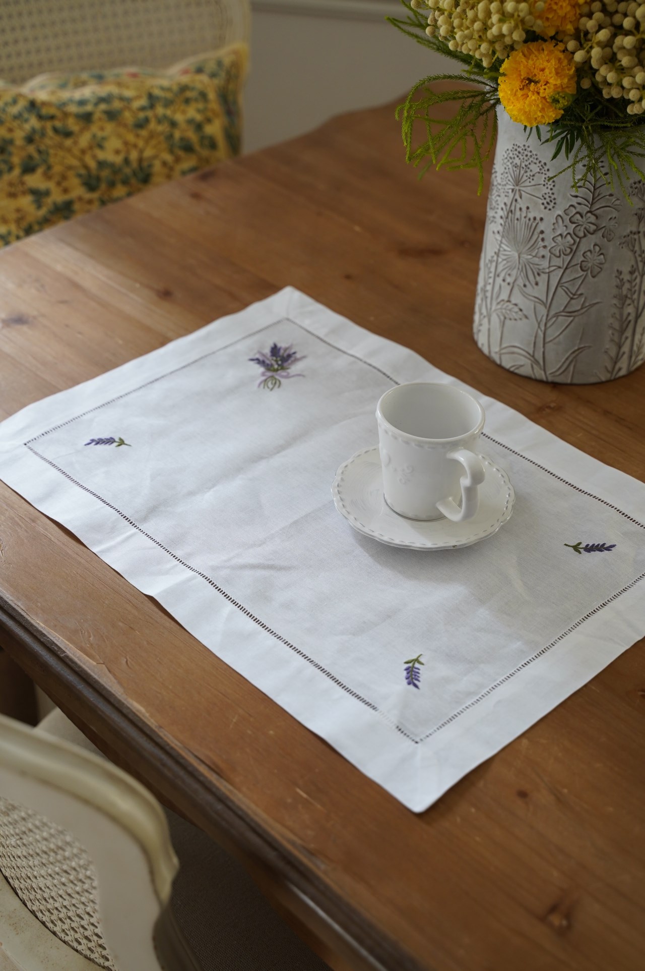 {ROLANDE.D} ∞ 薰衣草刺繡桌墊-35x50cm