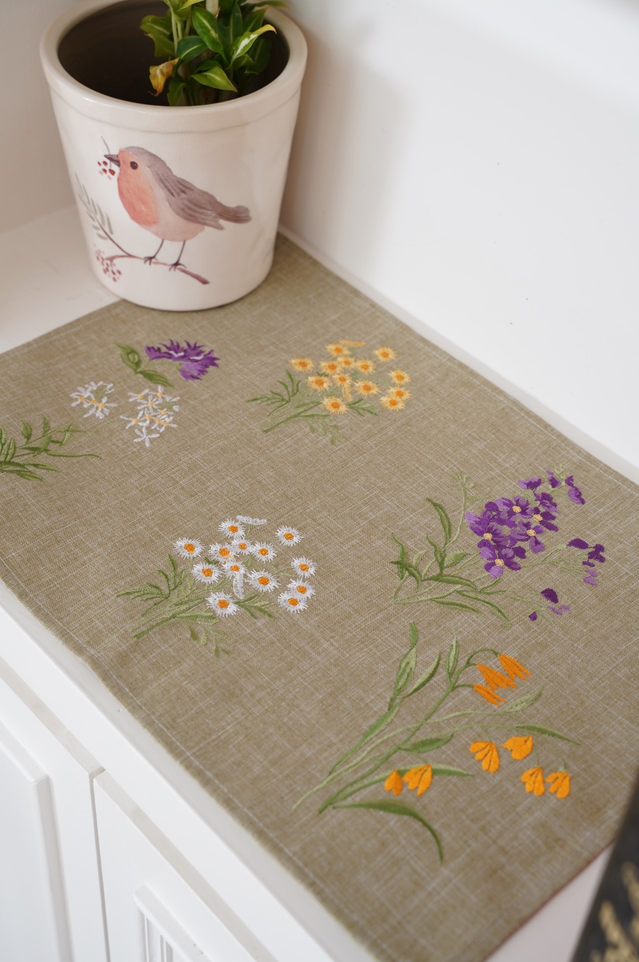 {ROLANDE.D} ∞ 碎花刺繡桌墊-35x50cm 