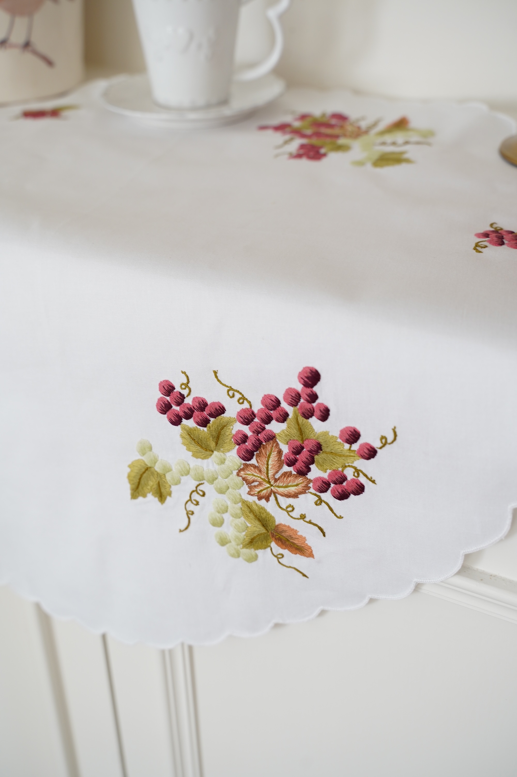 {ROLANDE.D} ∞ 葡萄刺繡蕾絲巾 60cm