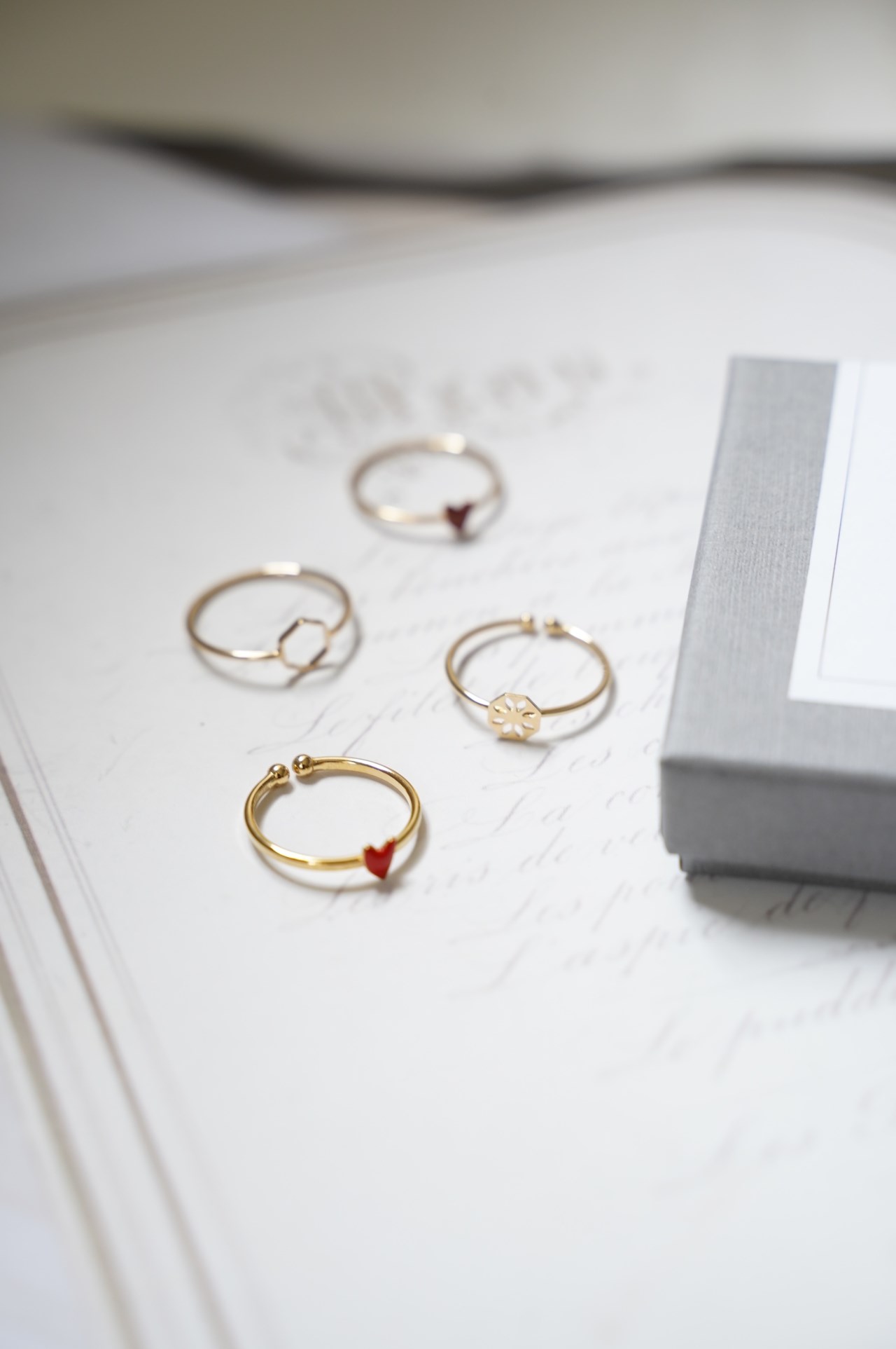 {Titlee} ∞ Grant 紅心戒指 ∞(可調式)