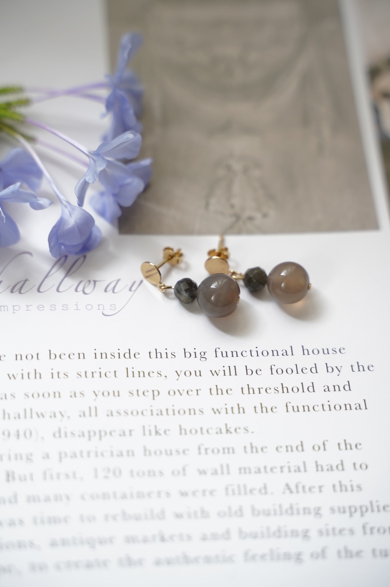 {Titlee} ∞Bloomfield耳環-天然石