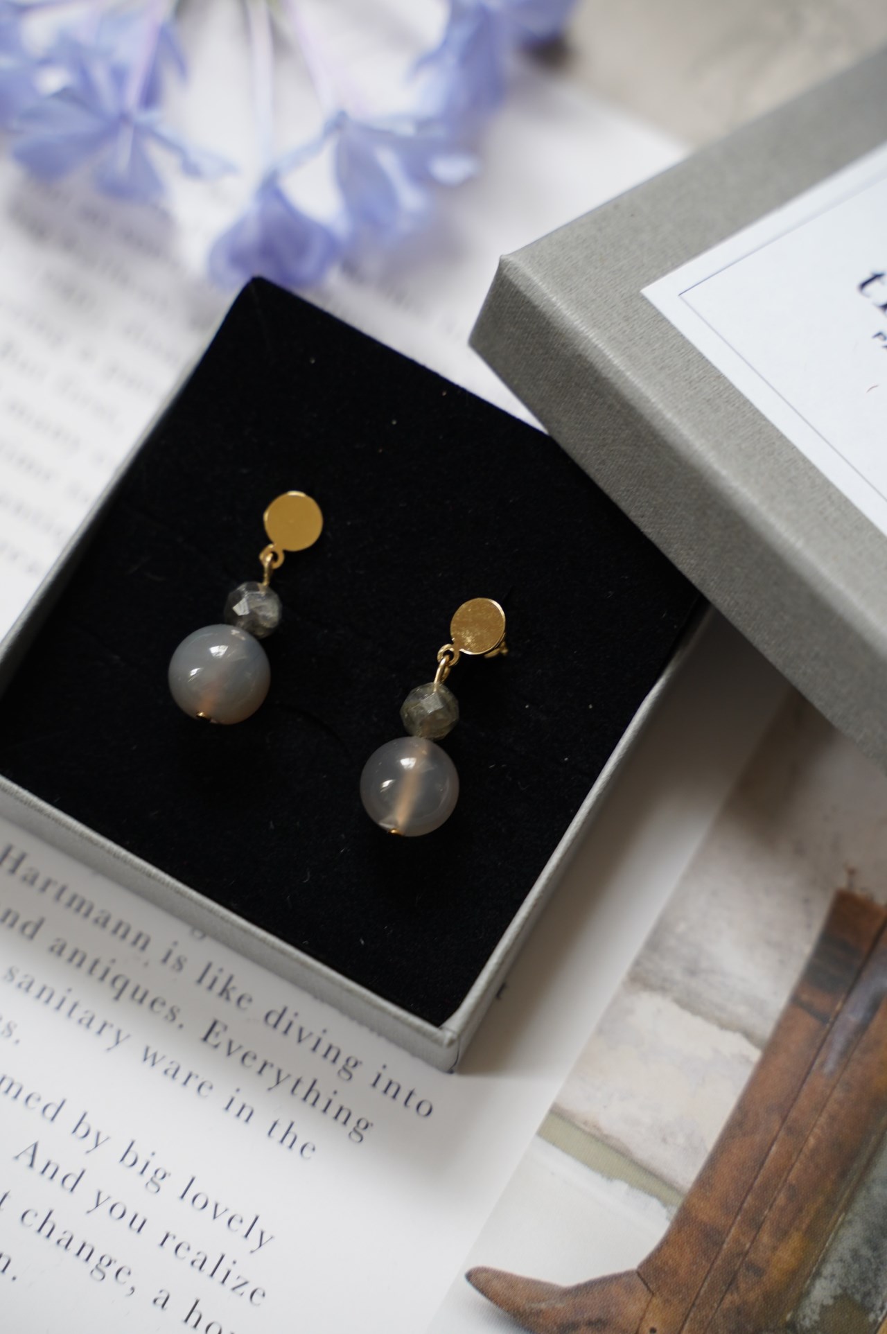 {Titlee} ∞Bloomfield耳環-天然石