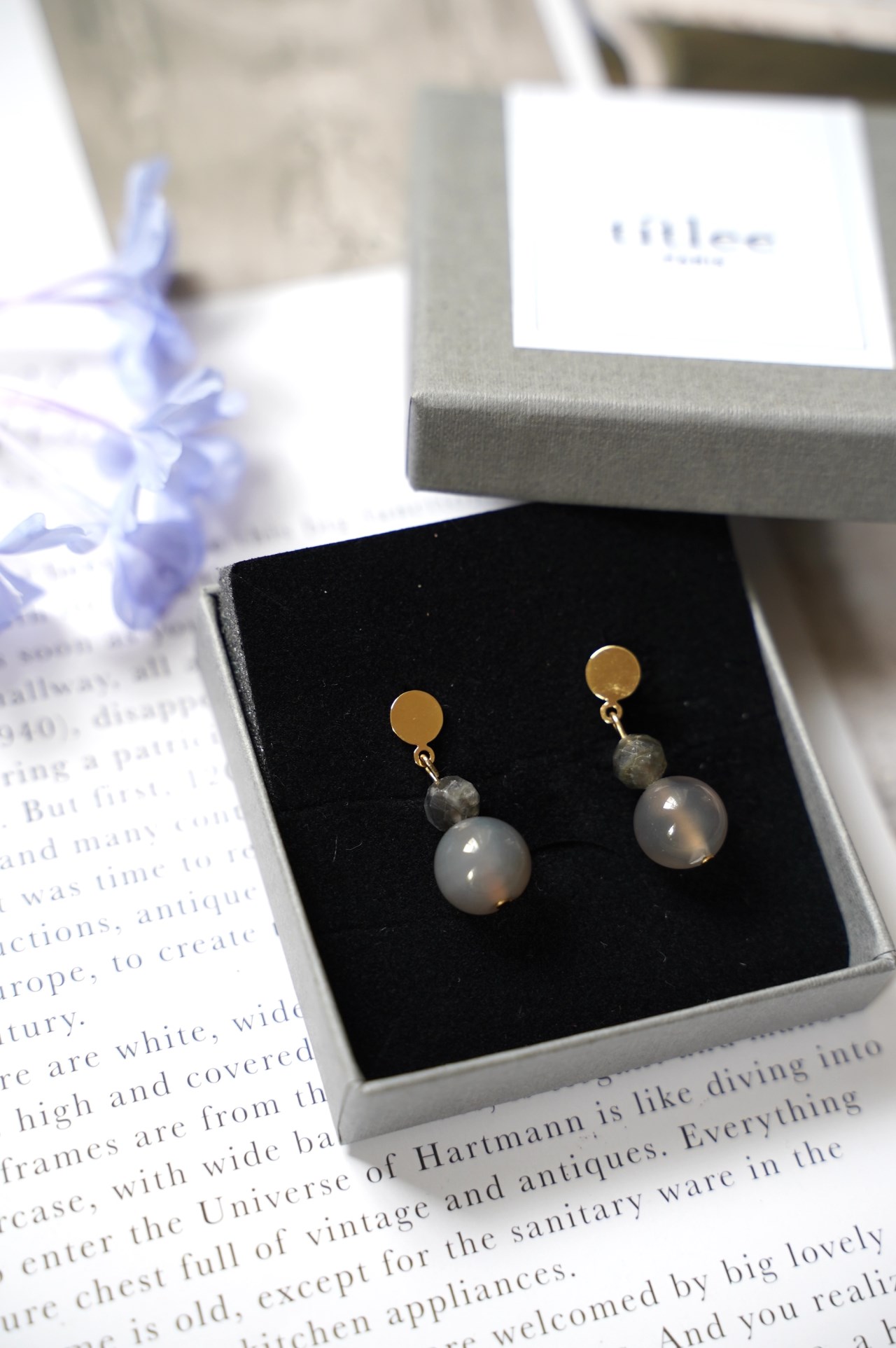 {Titlee} ∞Bloomfield耳環-天然石