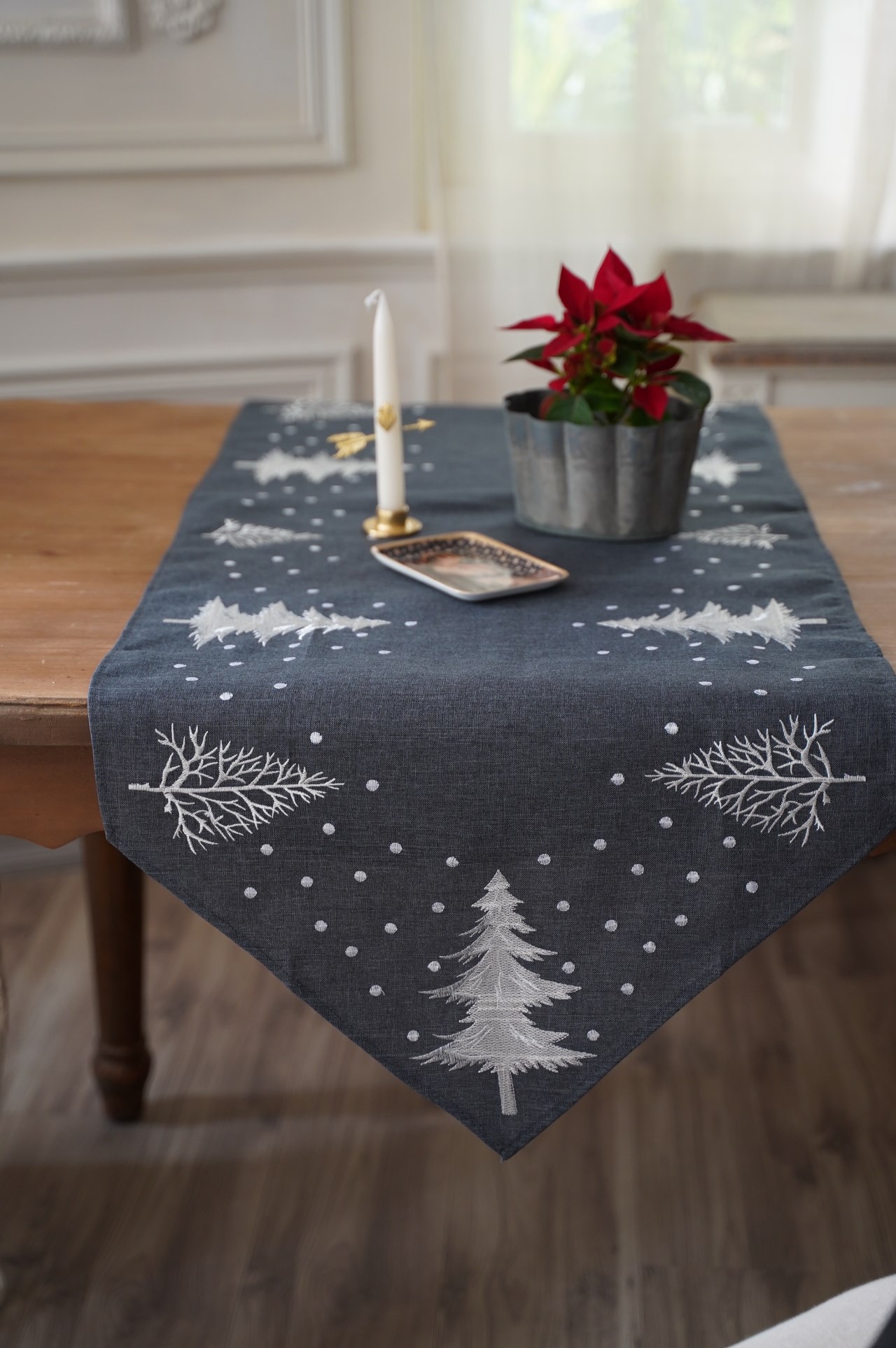 {ROLANDE.D} ∞ 聖誕樹白桌旗 ∞ 50x150cm 