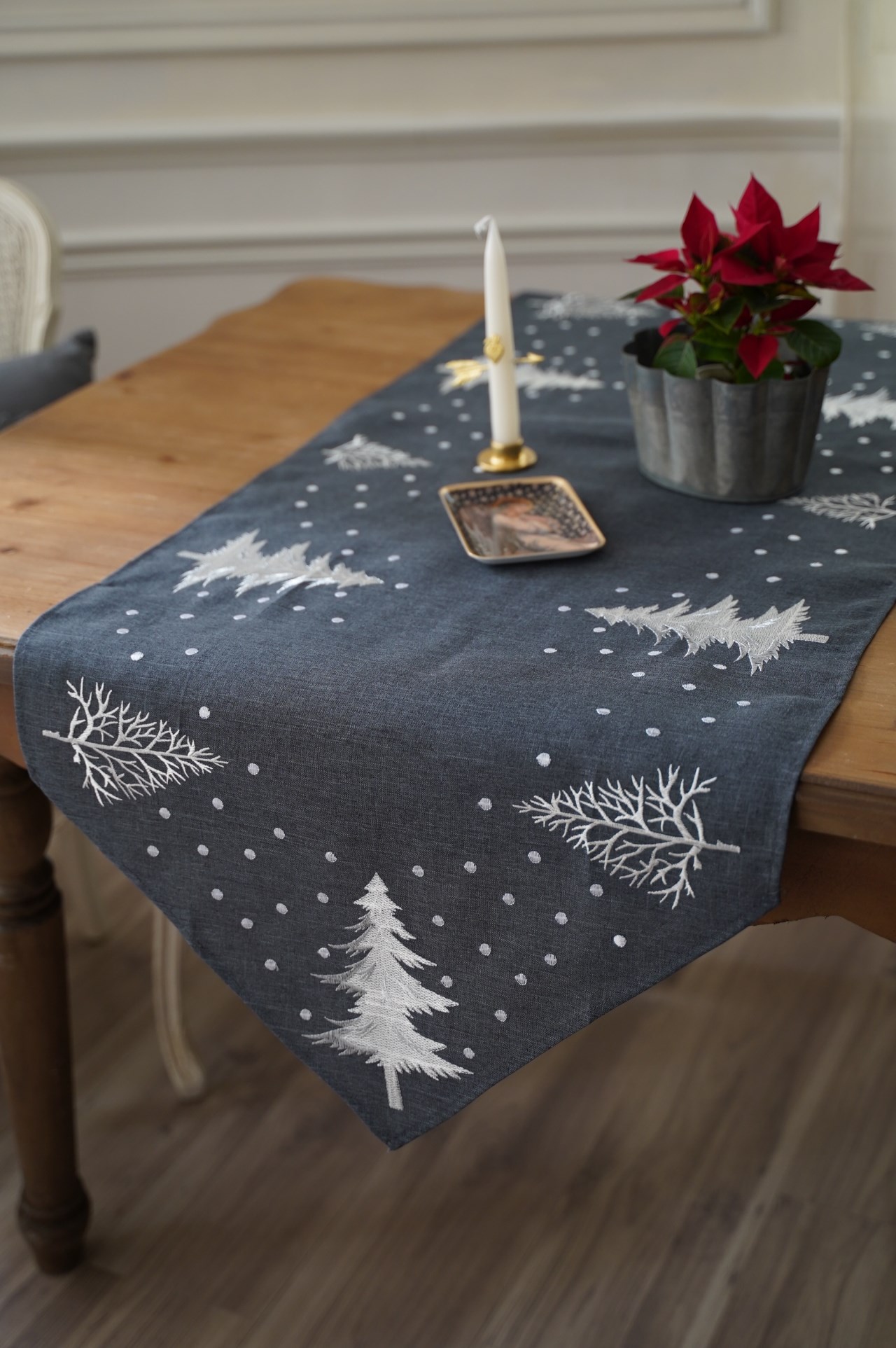 {ROLANDE.D} ∞ 聖誕樹白桌旗 ∞ 50x150cm 