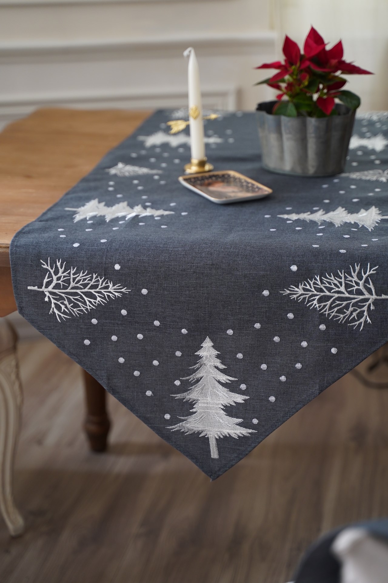 {ROLANDE.D} ∞ 聖誕樹白桌旗 ∞ 50x150cm 