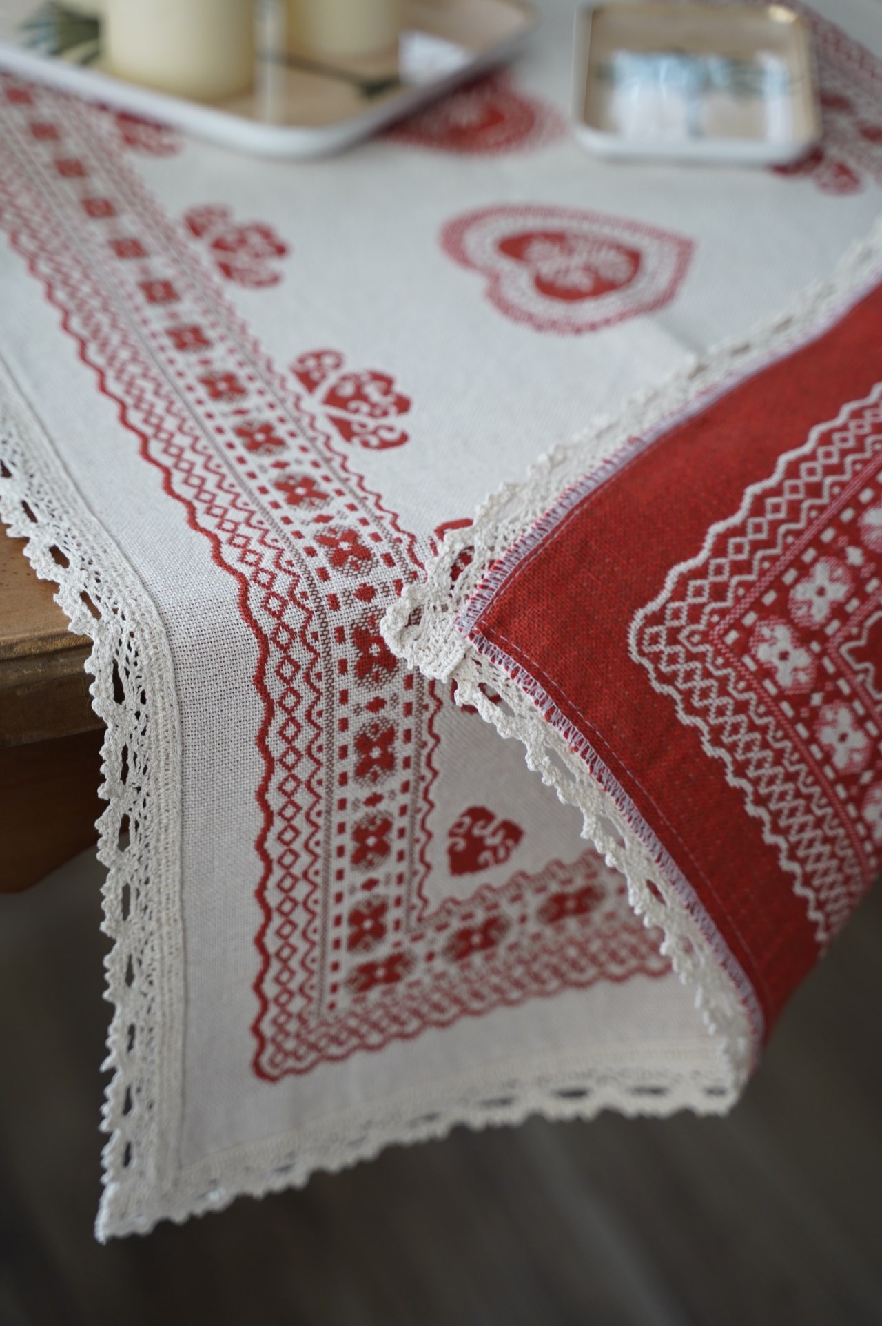 {ROLANDE.D} ∞ 愛心雪花桌旗 ∞ 50x150cm 