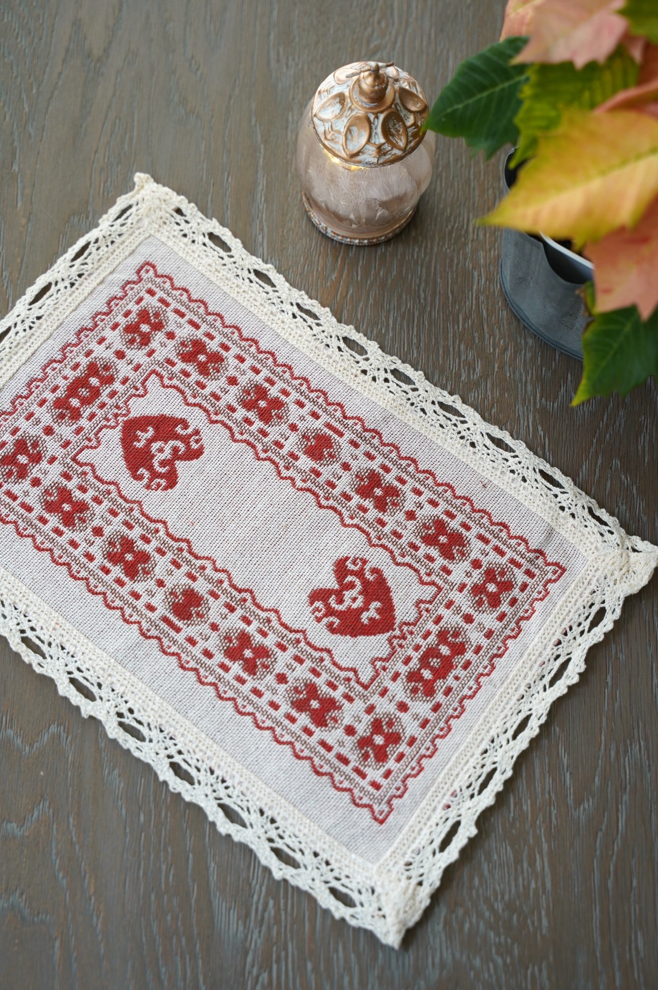 {ROLANDE.D} ∞ 愛心雪花桌墊 ∞20x30cm 