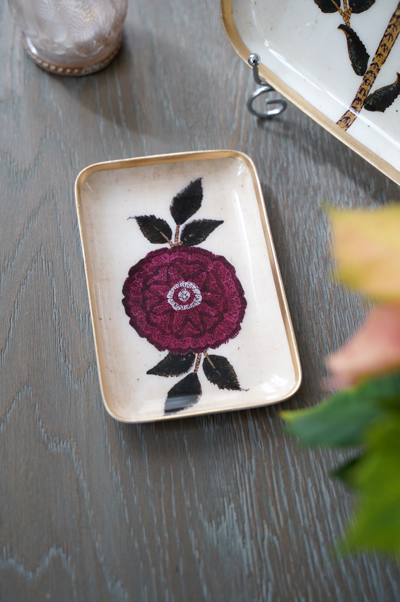 {Bon Coeurs} ∞牡丹花∞搪瓷彩繪托盤 (兩款)