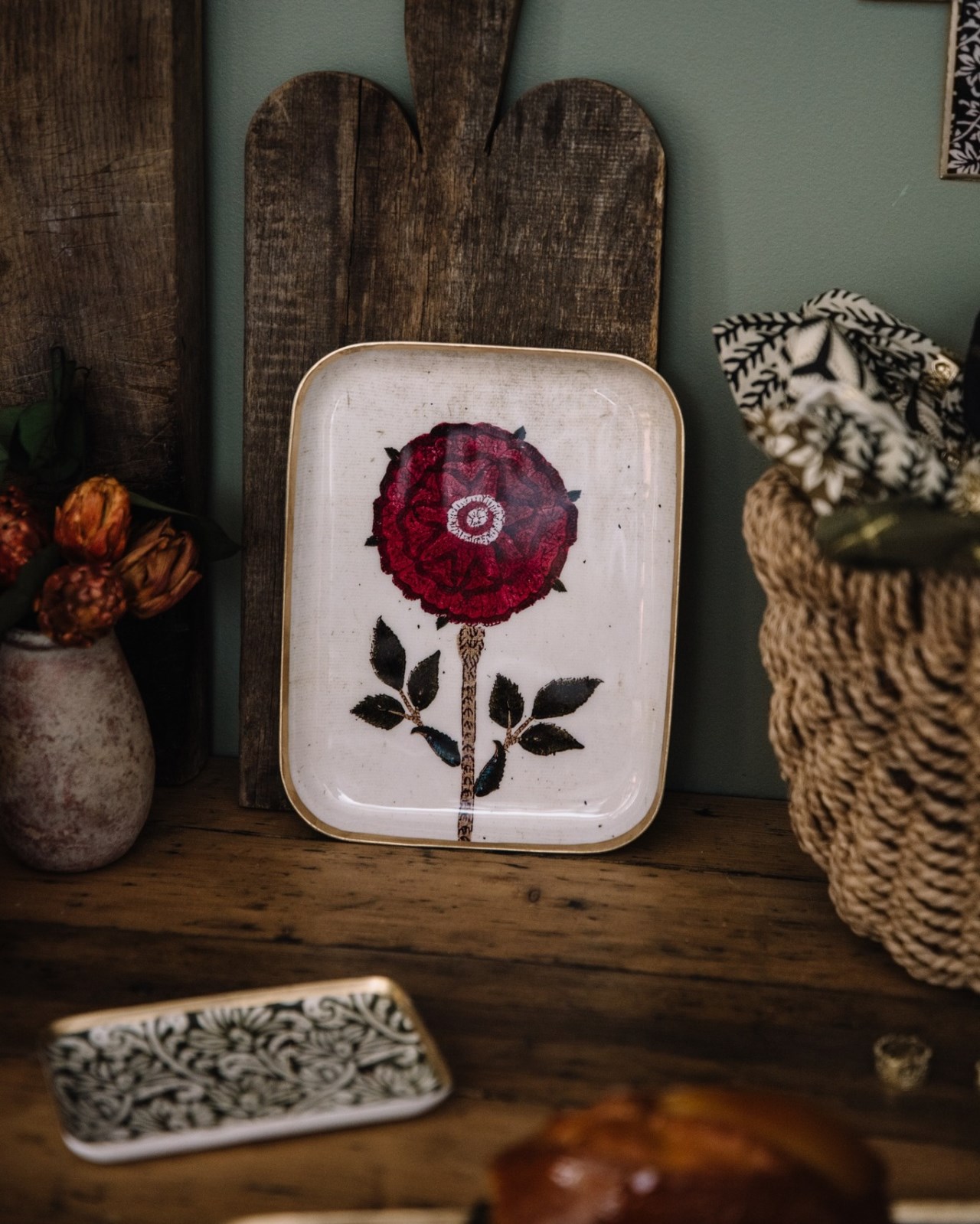 {Bon Coeurs} ∞牡丹花∞搪瓷彩繪托盤 (兩款)