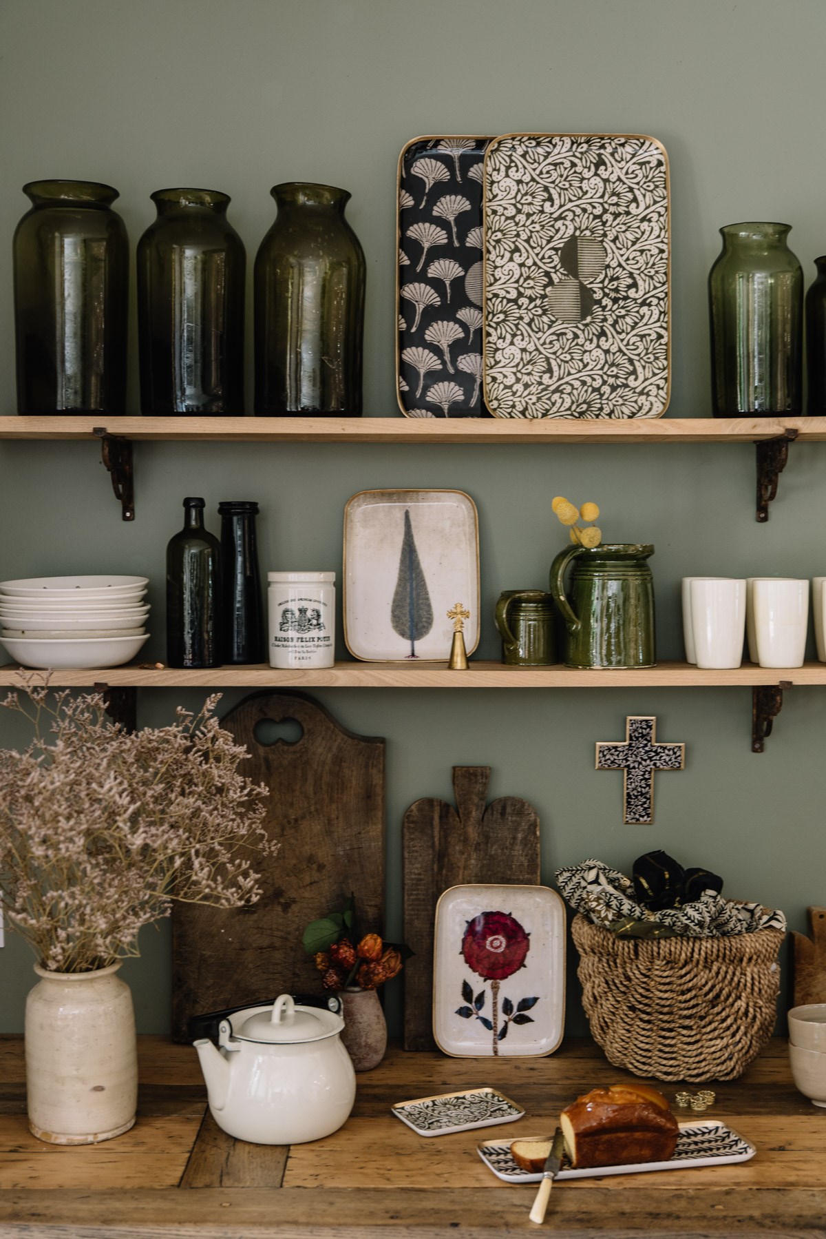 {Bon Coeurs} ∞牡丹花∞搪瓷彩繪托盤 (兩款)