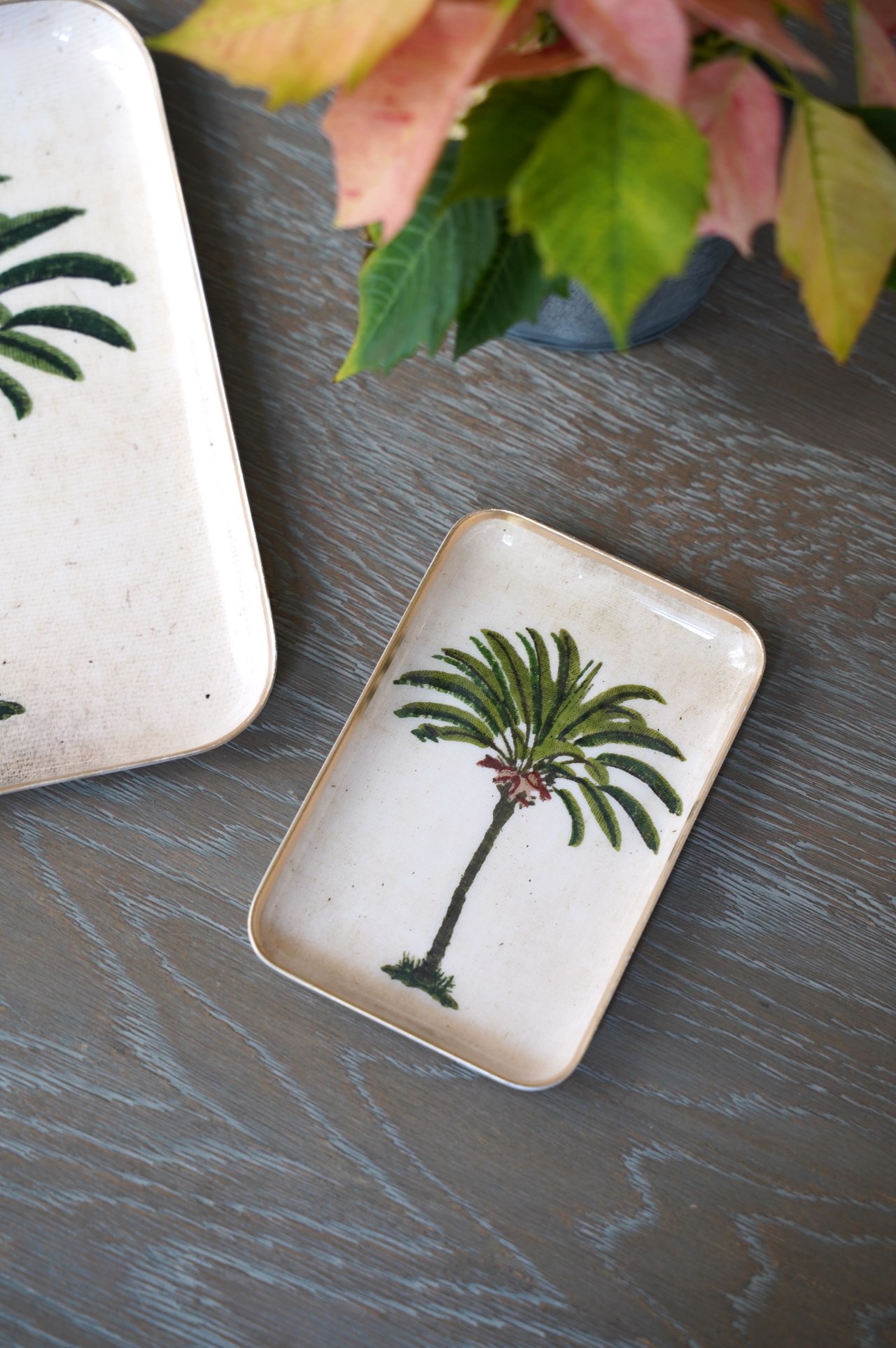 {Bon Coeurs} ∞棕梠樹∞搪瓷彩繪托盤 (兩款)