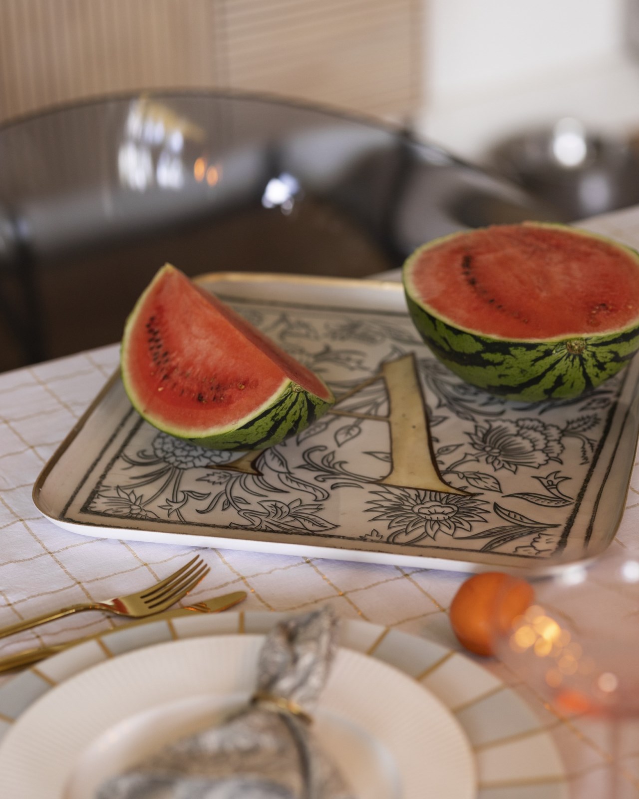 {Bon Coeurs} ∞字母A∞搪瓷彩繪托盤