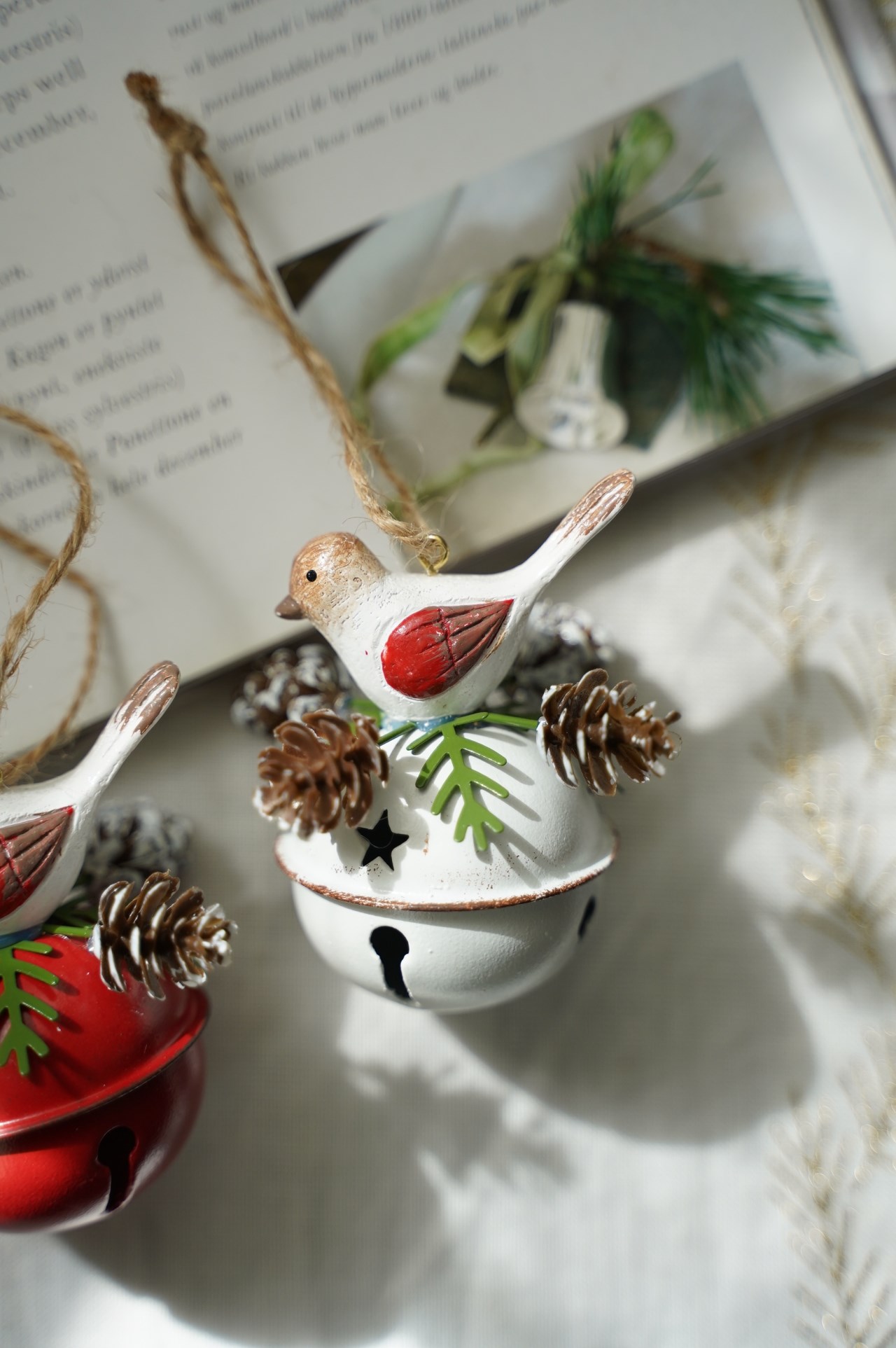 {法國雜貨 } ∞ 聖誕掛飾-小鳥鈴鐺掛飾(兩色)