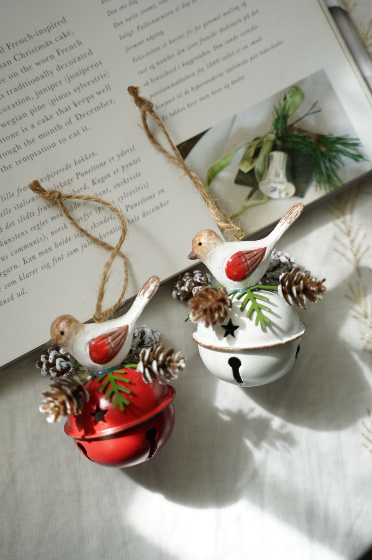 {法國雜貨 } ∞ 聖誕掛飾-小鳥鈴鐺掛飾(兩色)