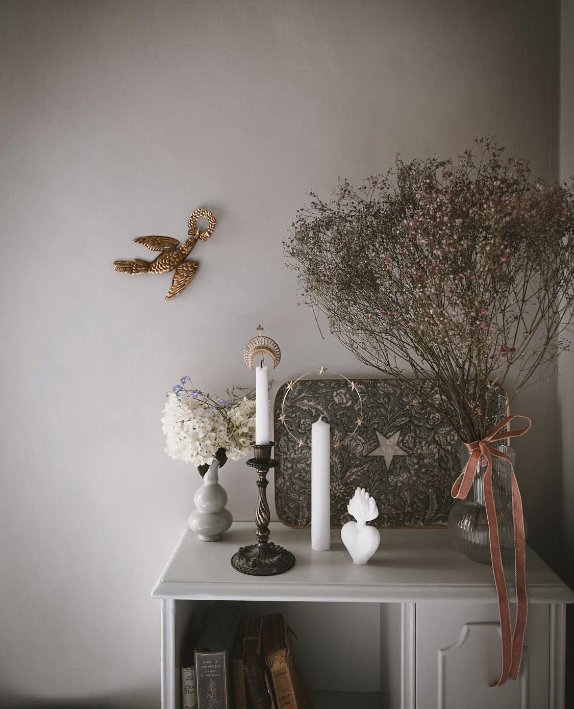 {BonCoeurs} ∞ 飛鳥 黃銅掛飾