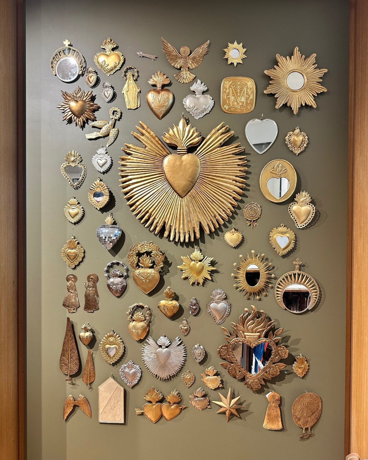 {BonCoeurs} ∞ 黃銅玻璃掛鏡 ∞ 19x16cm