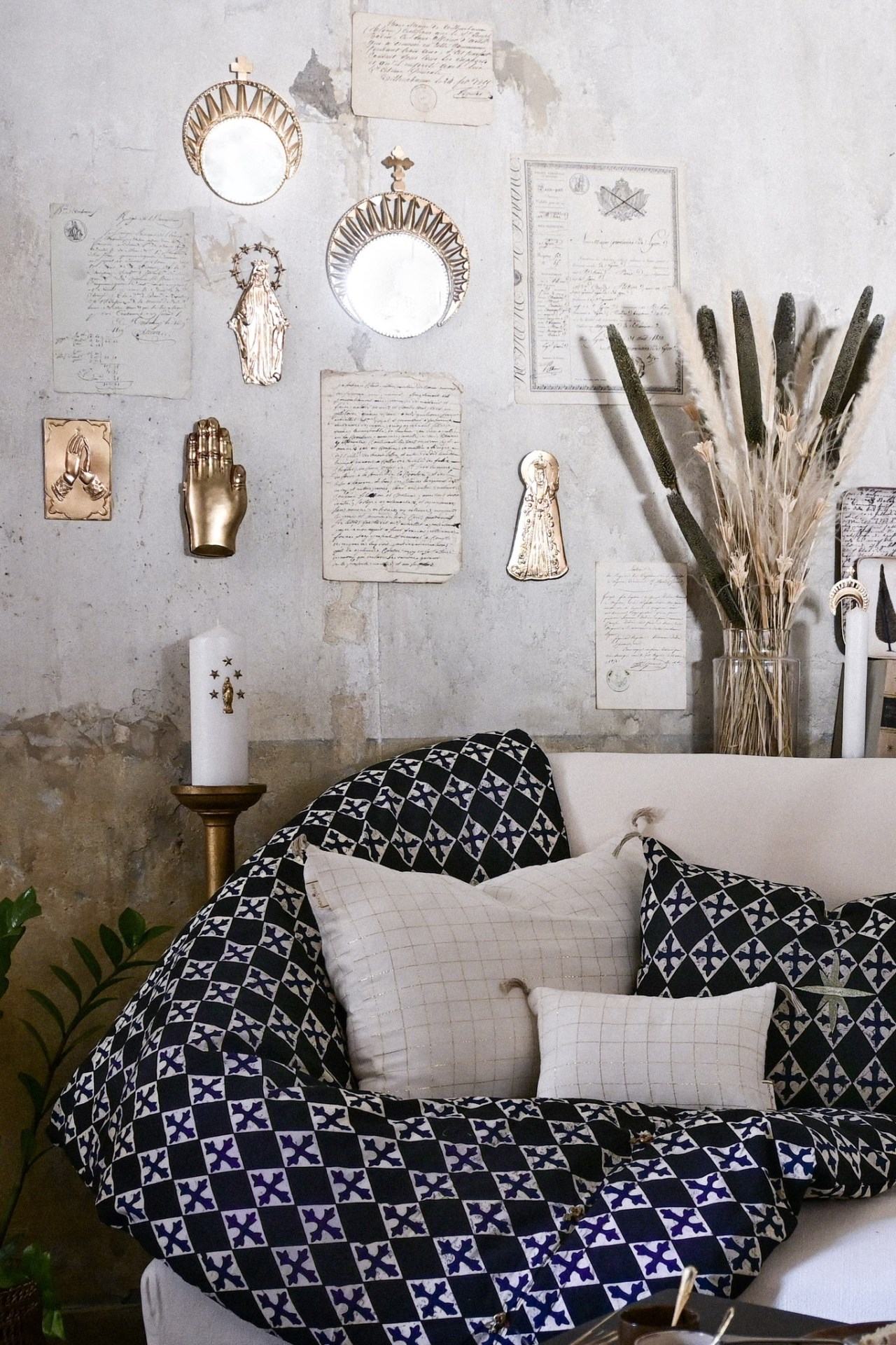 {BonCoeurs} ∞ 黃銅玻璃掛鏡 ∞ 19x16cm