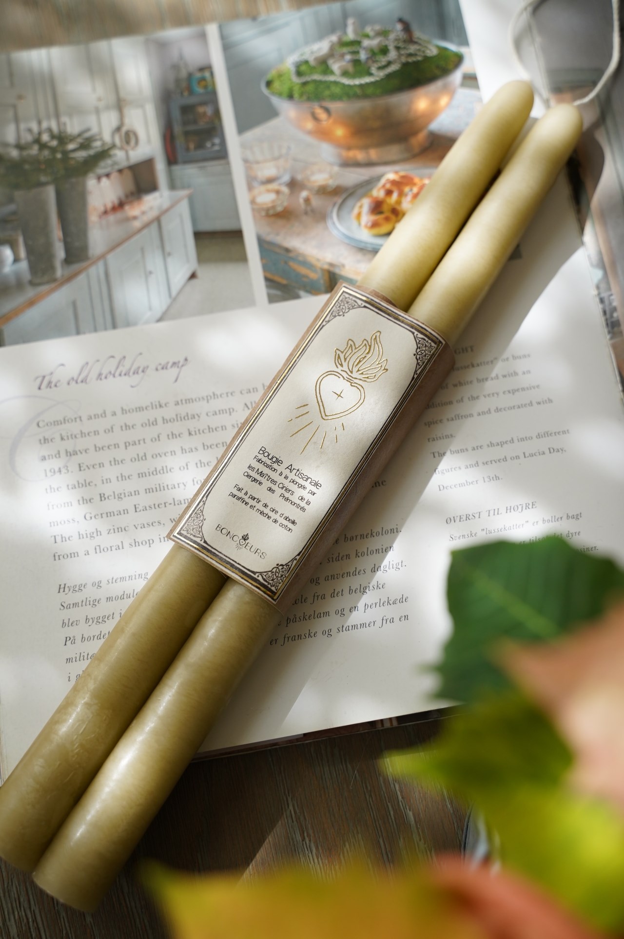 {BonCoeurs} ∞CIERGES 蜂蠟蠟燭 30cm (2入組)